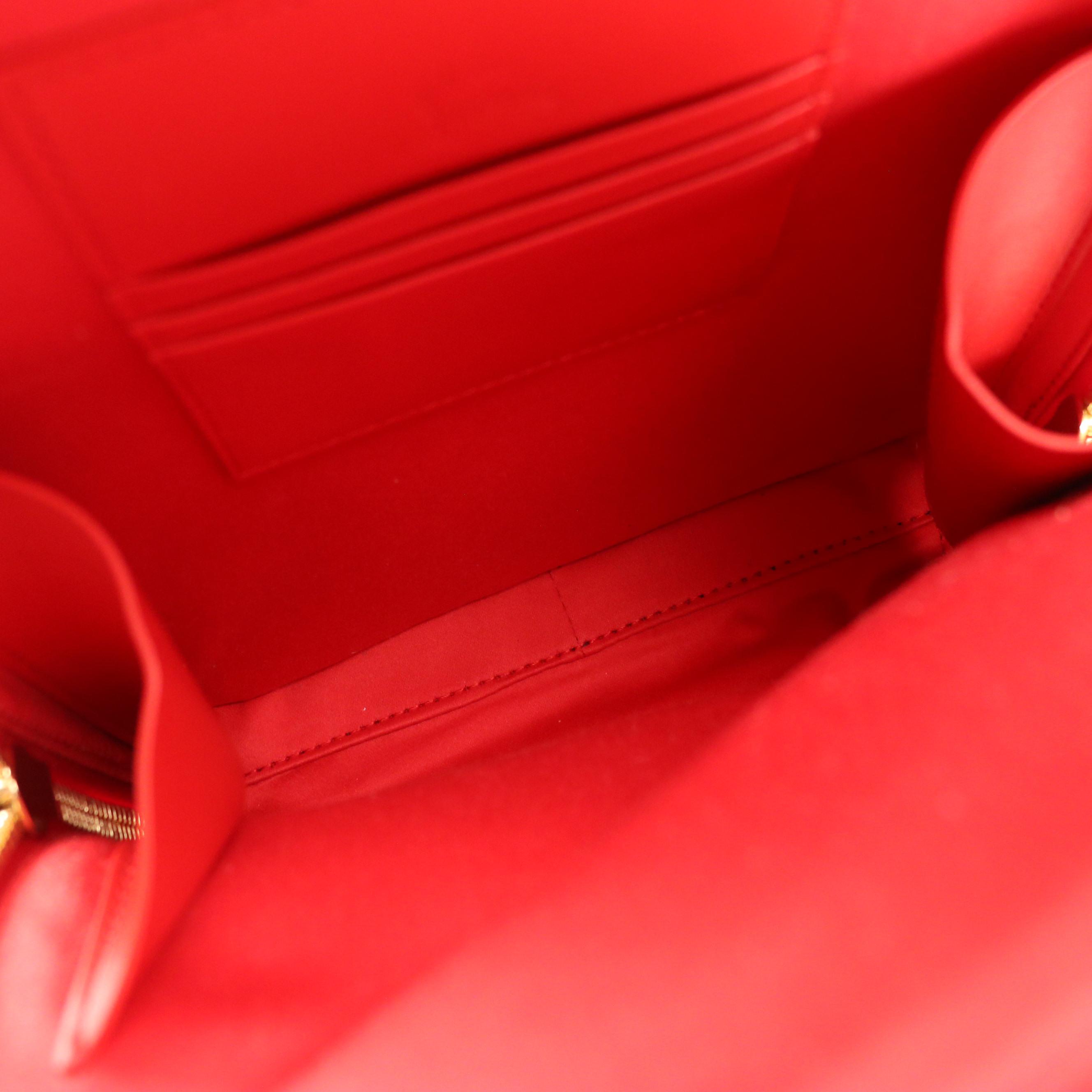 Christian Louboutin "Loubifunk" Sling Bag in White Leather with Red Accents