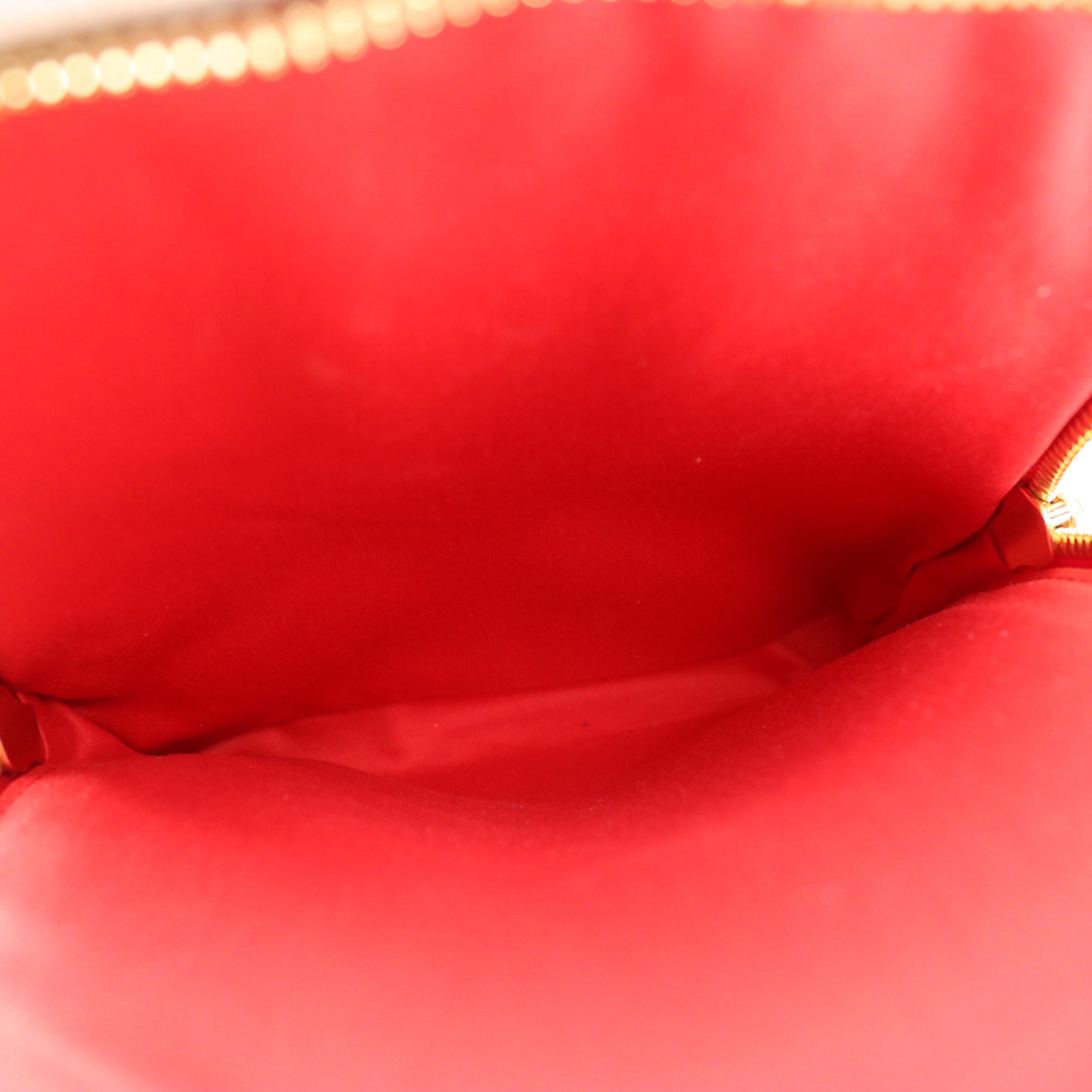 Christian Louboutin "Loubifunk" Sling Bag in White Leather with Red Accents