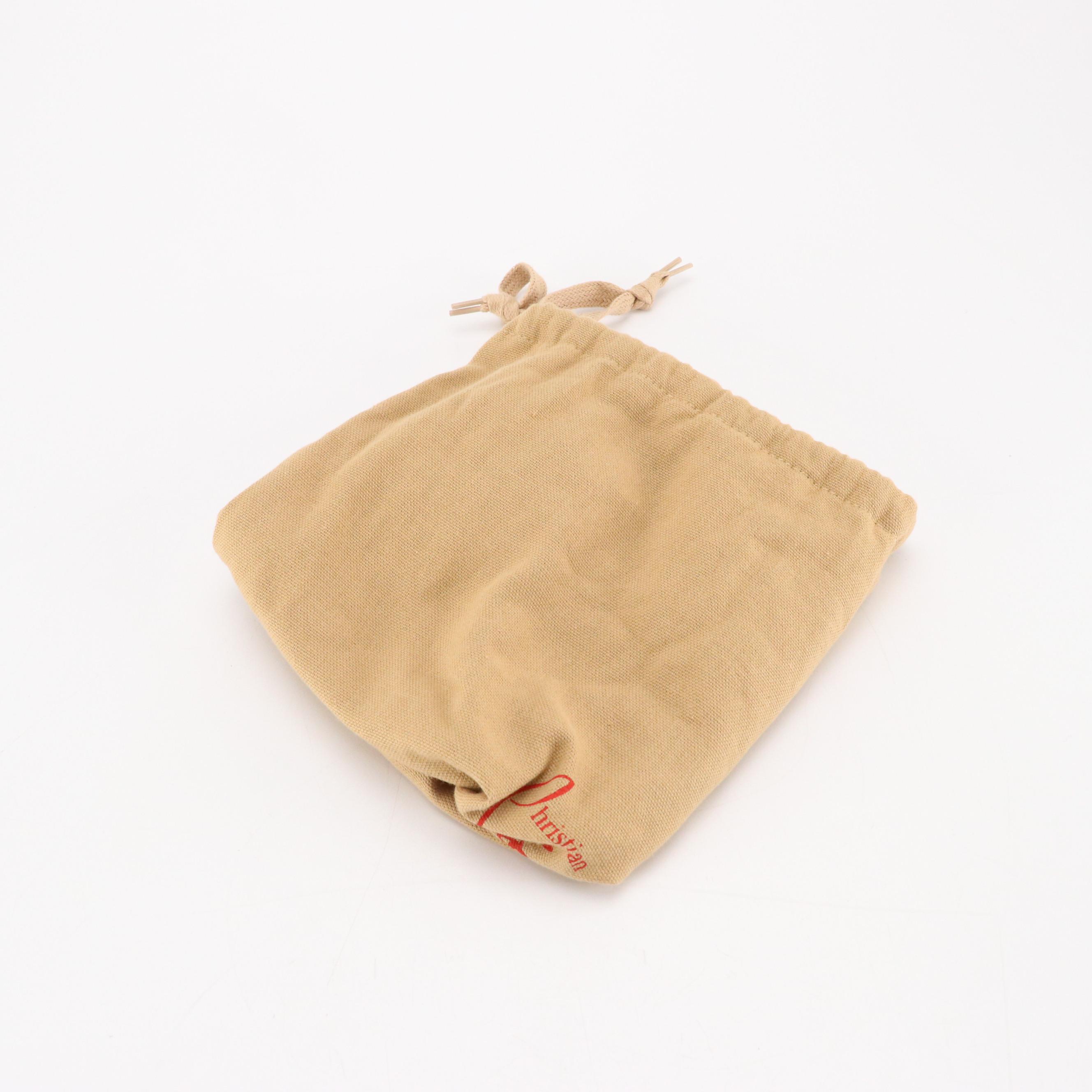 Christian Louboutin "Loubifunk" Sling Bag in White Leather with Red Accents