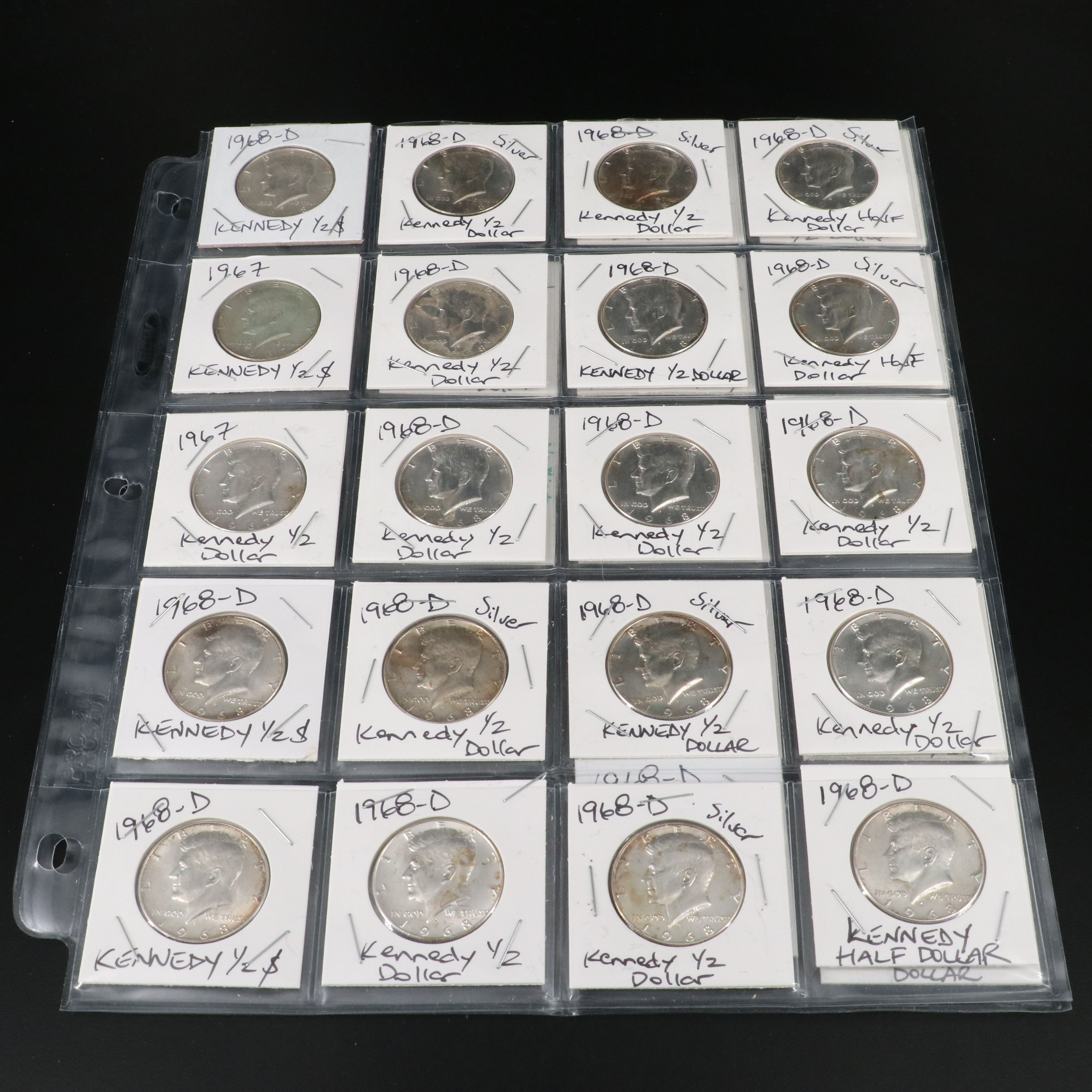 Fifty-Two 40% Silver Kennedy Half Dollars