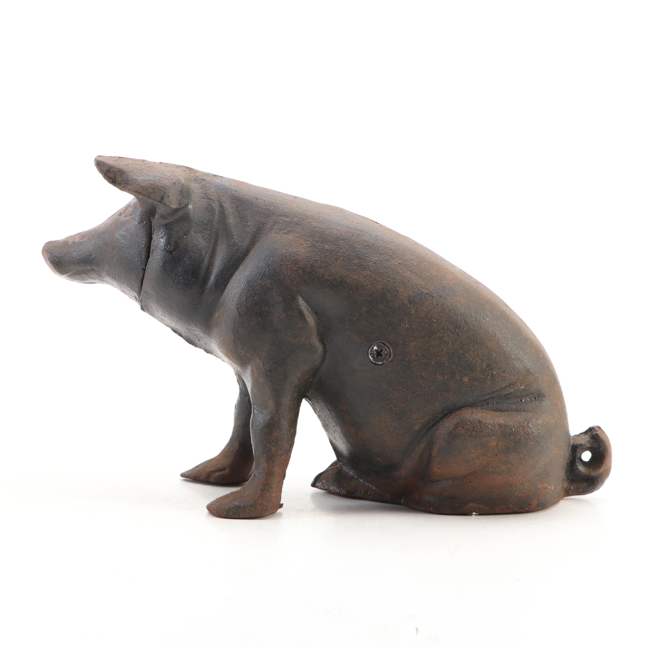 Cast Iron Piggy Bank, 20th Century