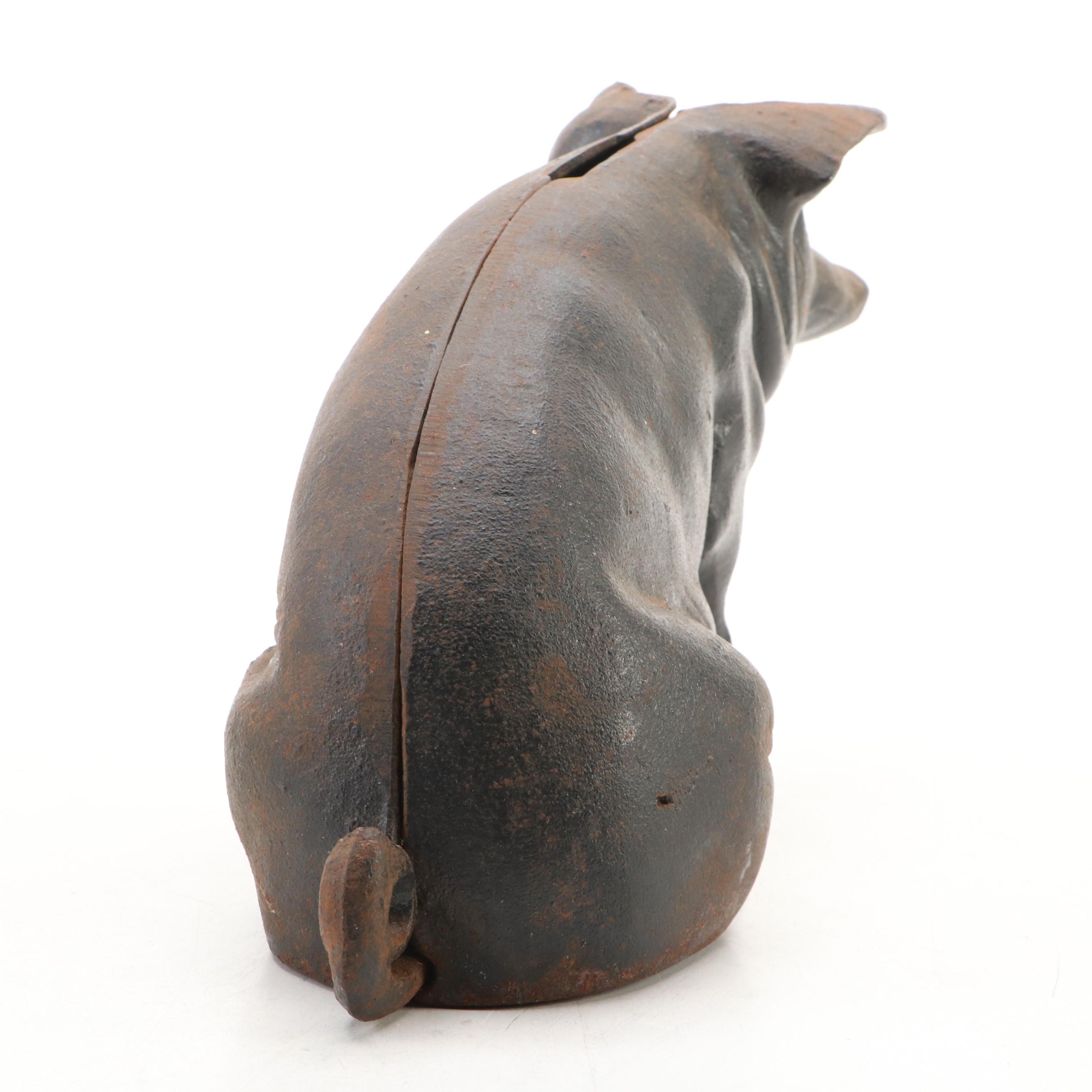 Cast Iron Piggy Bank, 20th Century