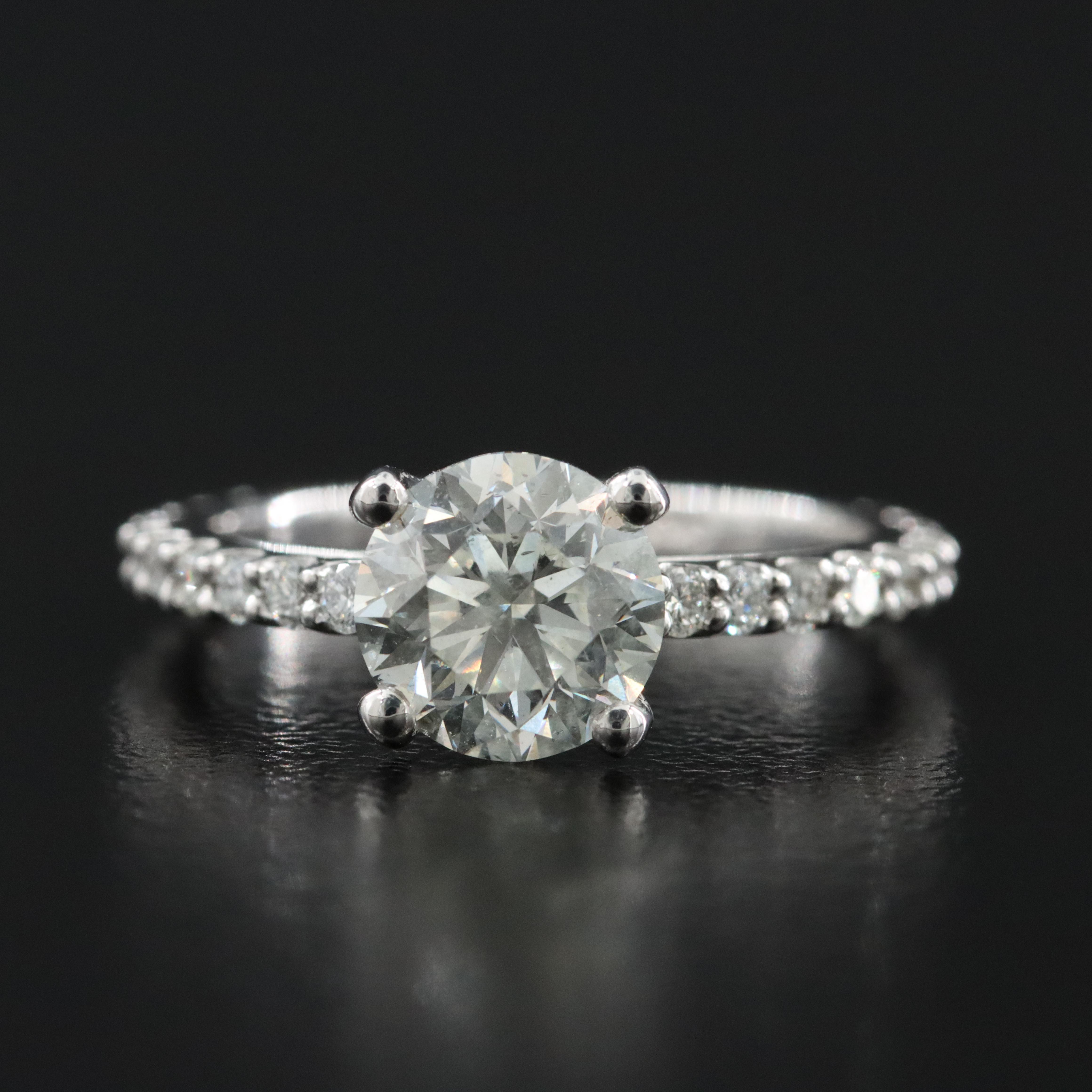 Platinum 1.90 CTW Diamond Ring with GIA eReport