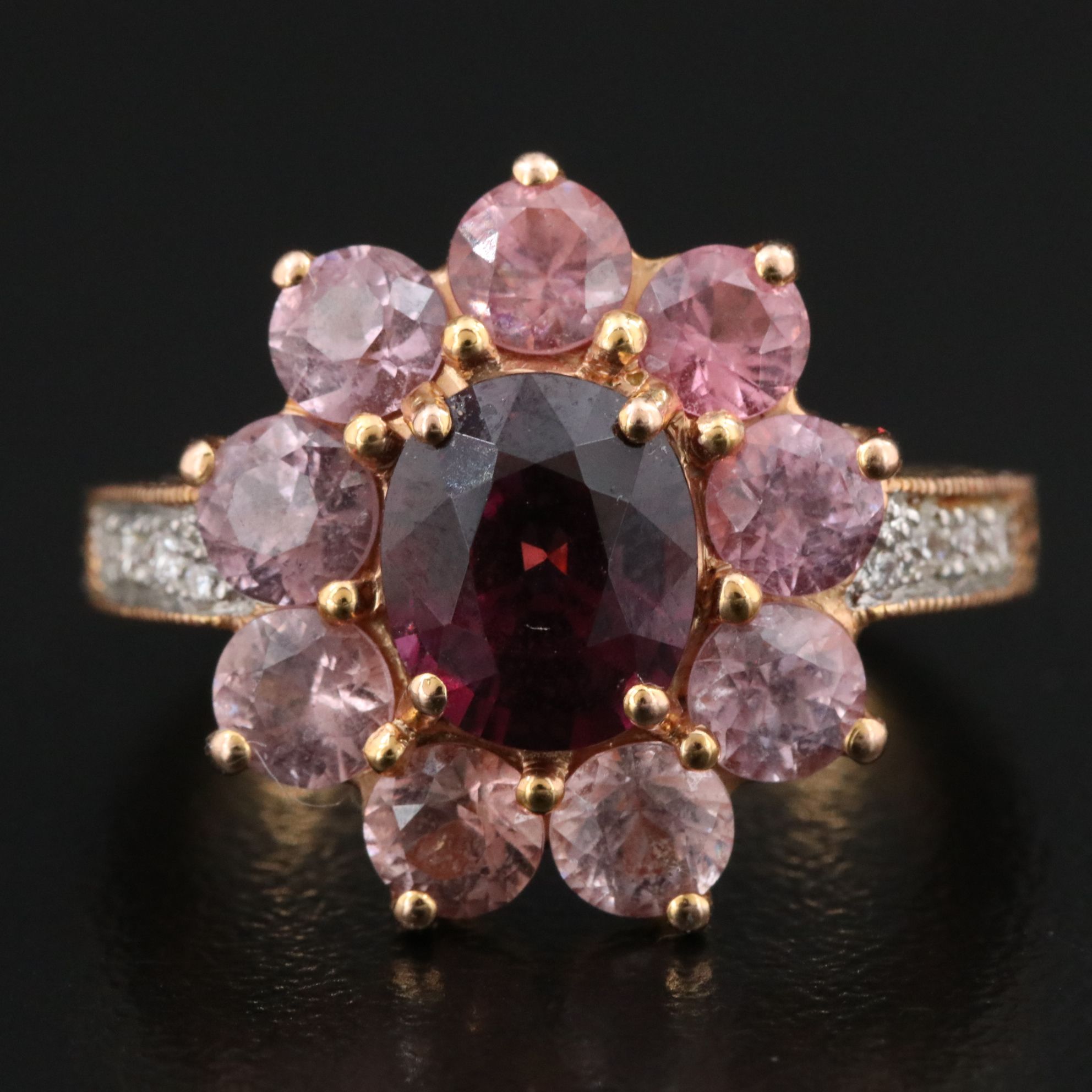 18K Spinel and Diamond Ring