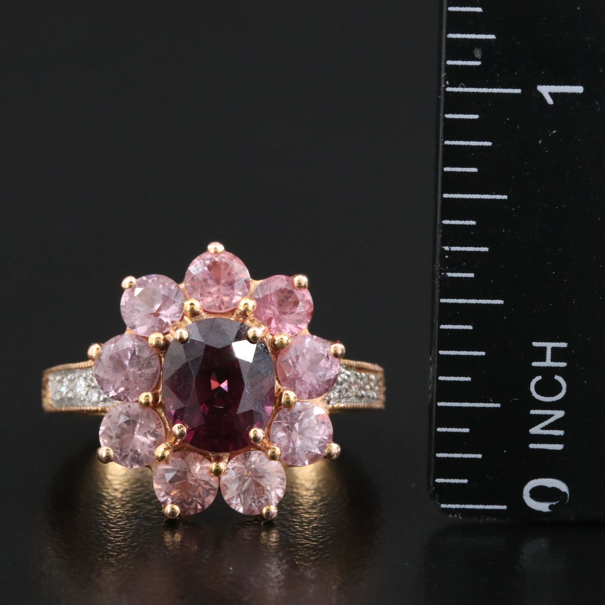 18K Spinel and Diamond Ring