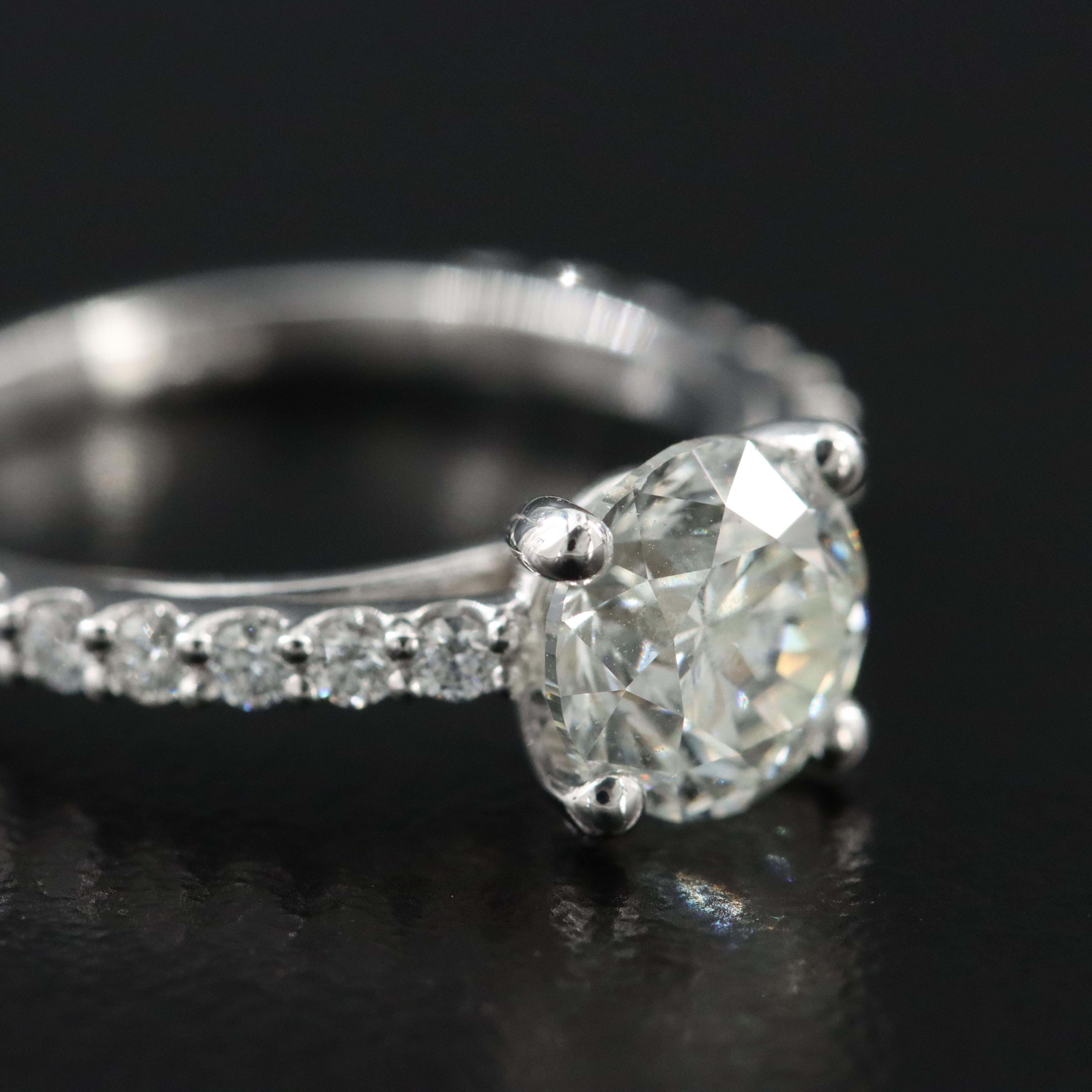 Platinum 1.90 CTW Diamond Ring with GIA eReport