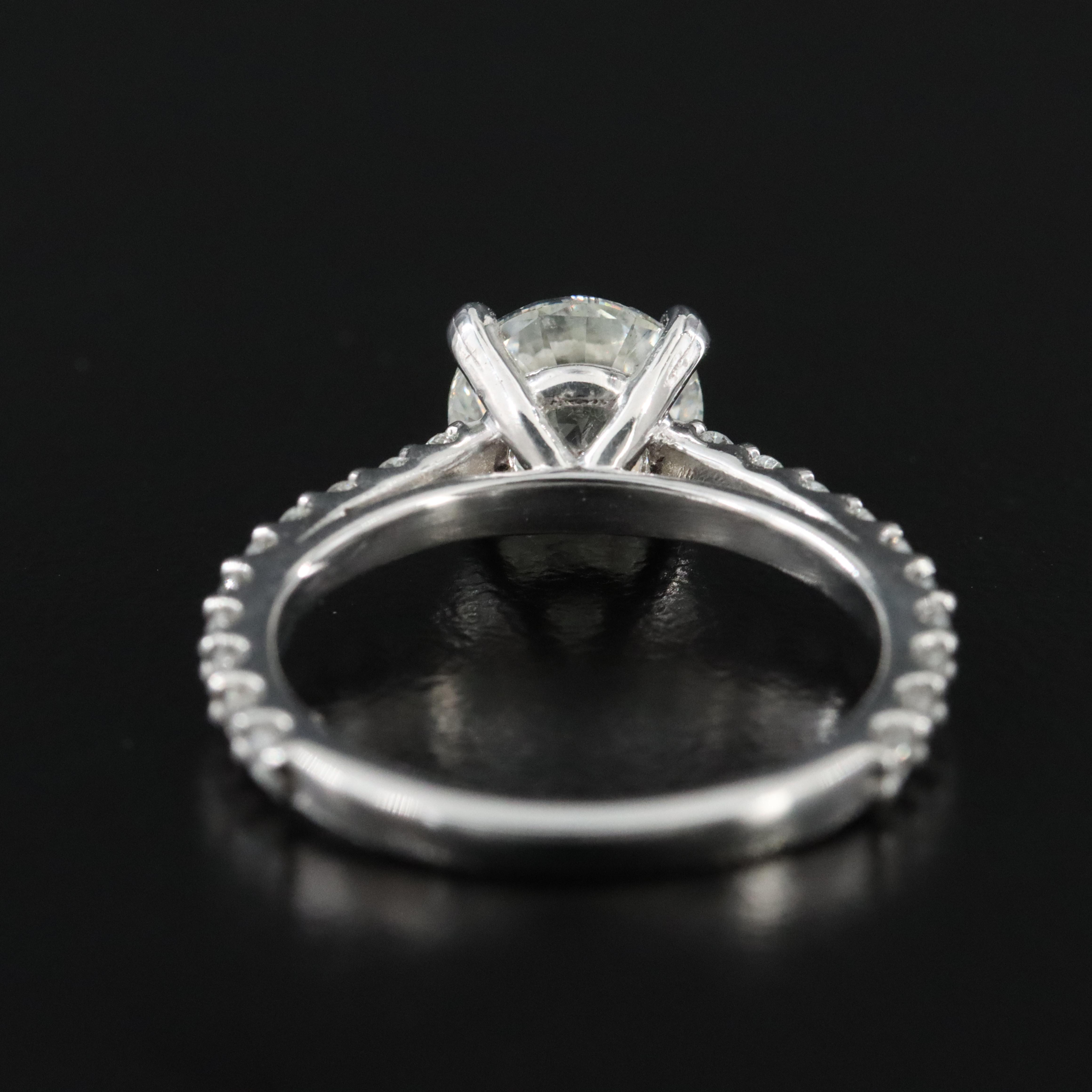 Platinum 1.90 CTW Diamond Ring with GIA eReport