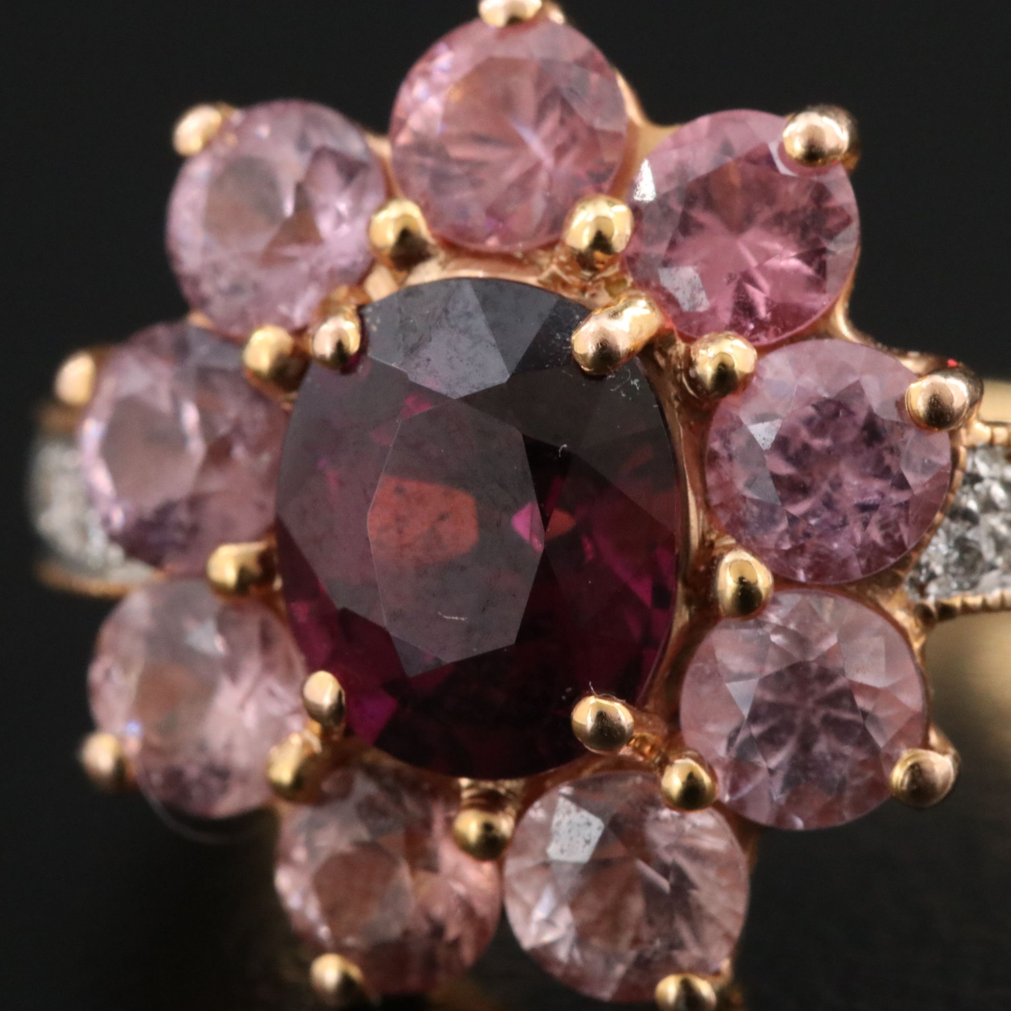 18K Spinel and Diamond Ring