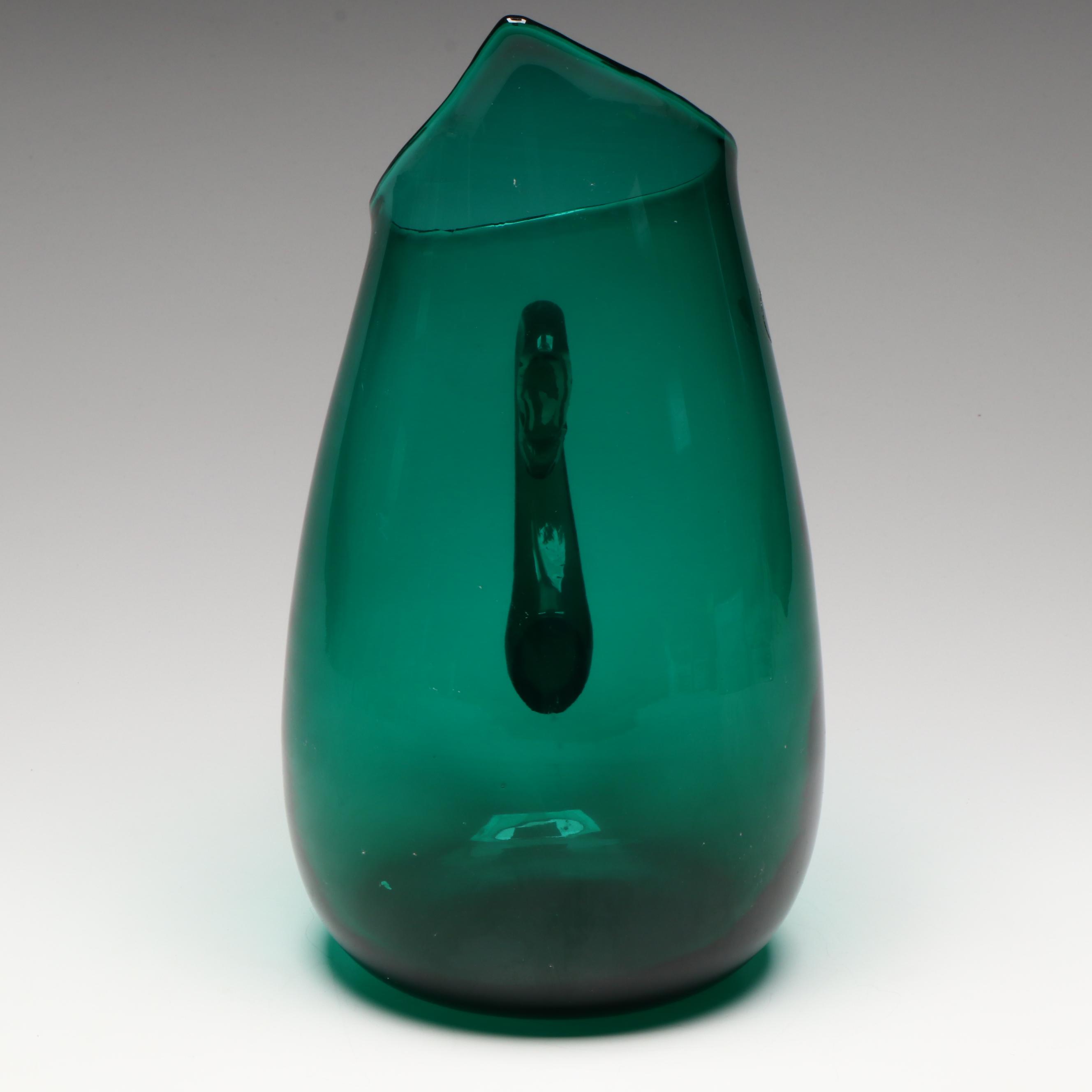 Richard Blenko MCM Style Glass Pitcher