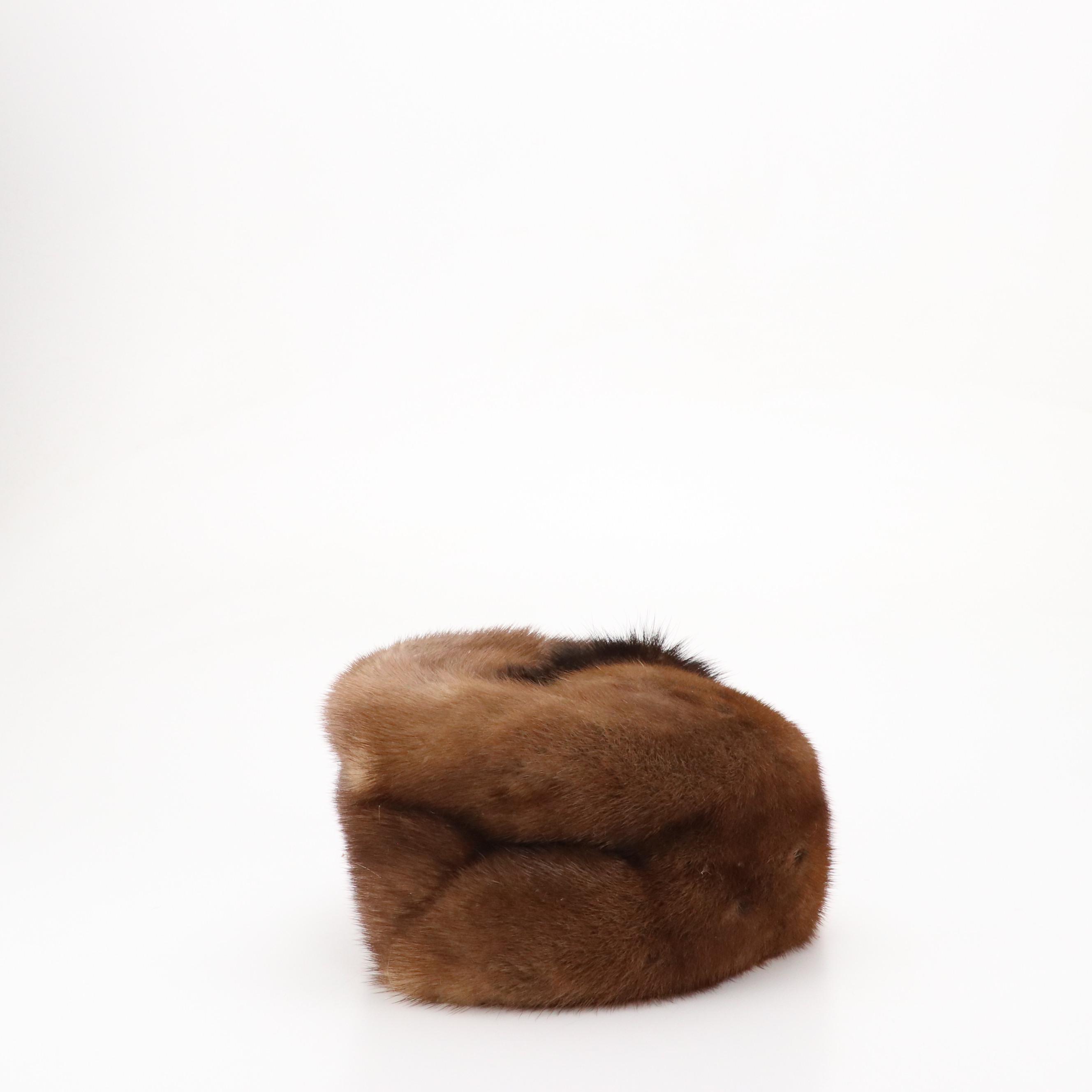 Forhat and Other Vintage Mink Fur Pillbox Hats