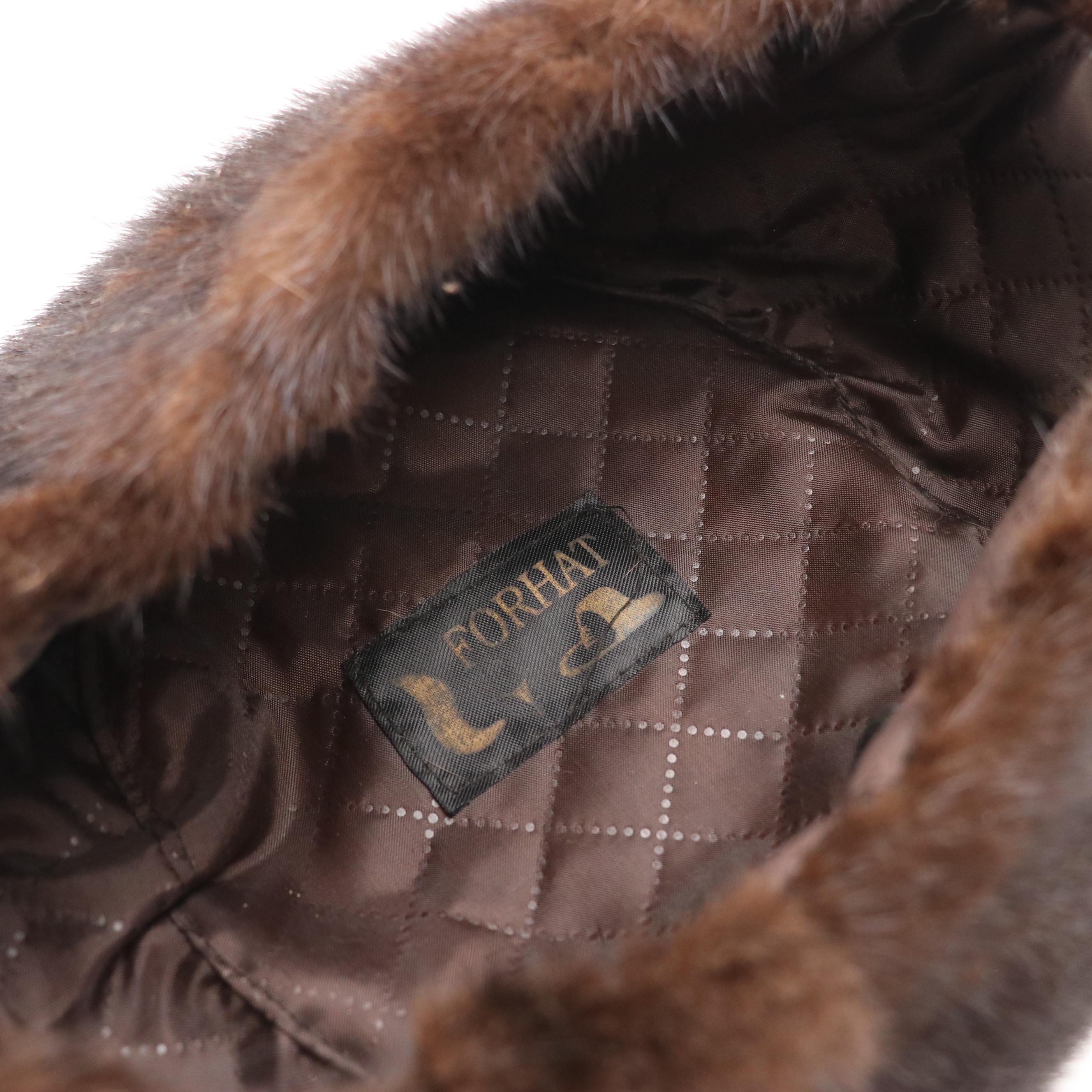 Forhat and Other Vintage Mink Fur Pillbox Hats