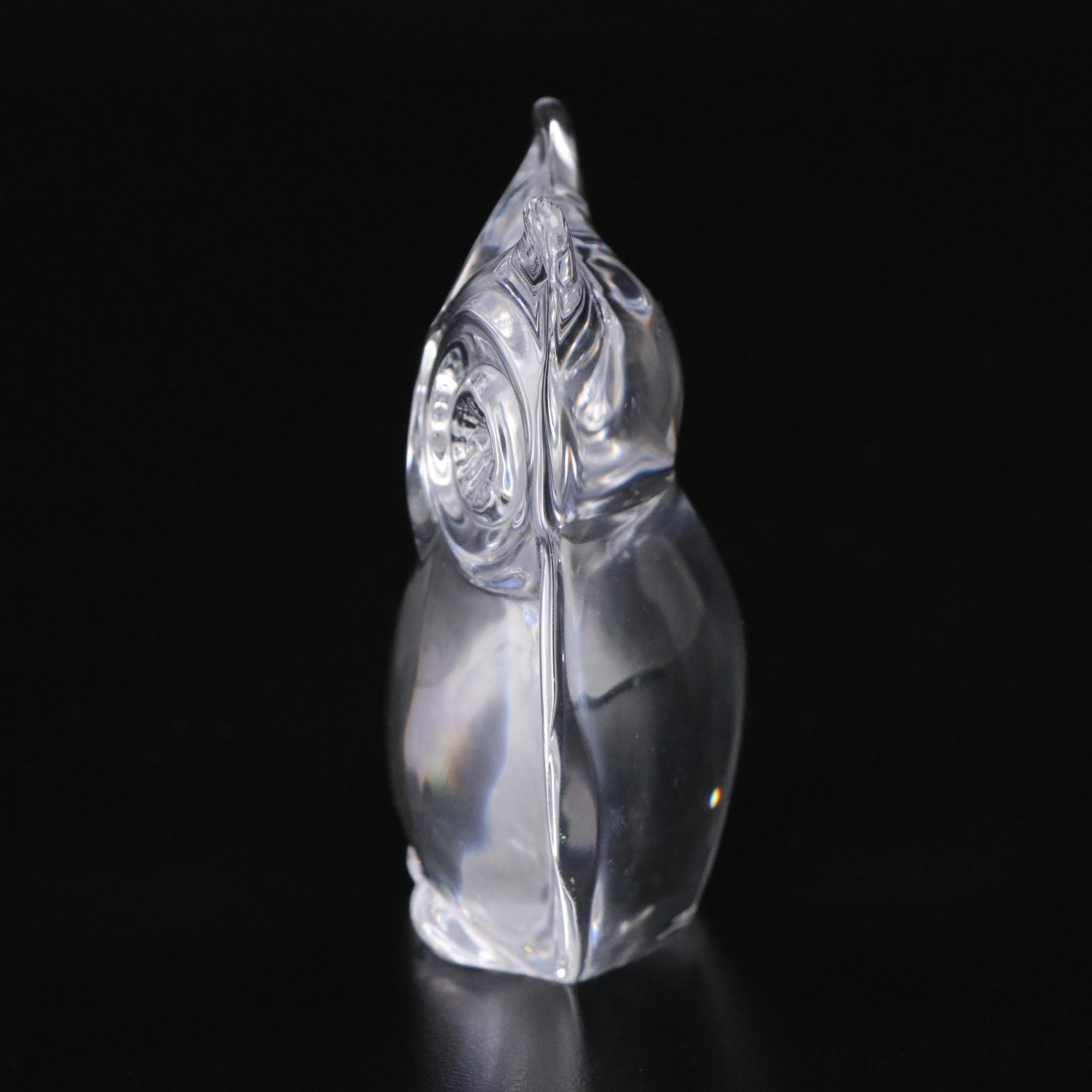 Cut Crystal Rose Bowl & Owl Figurine