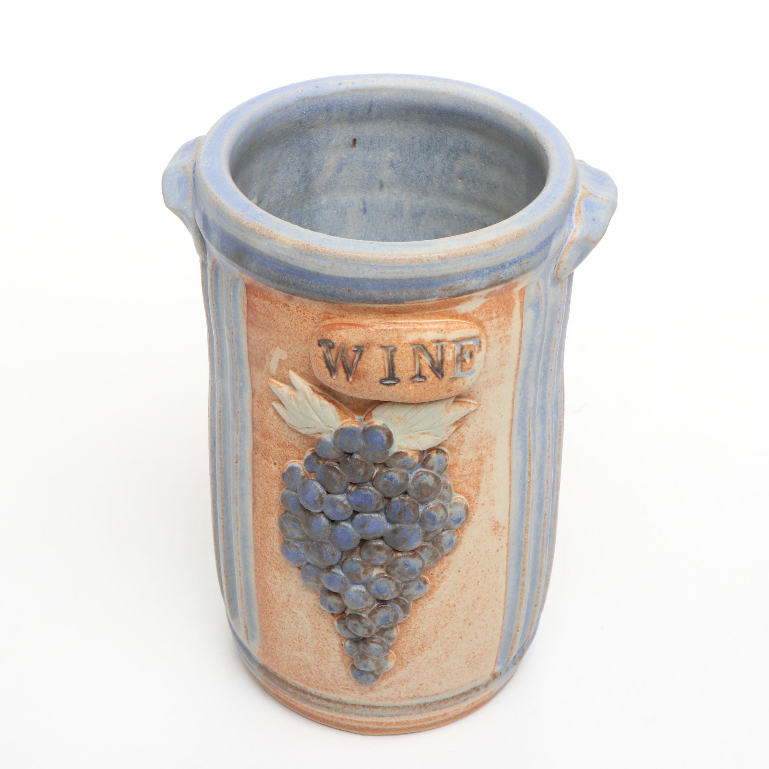 Dick Overman Stoneware Wine Bottle Holders, 21st Century