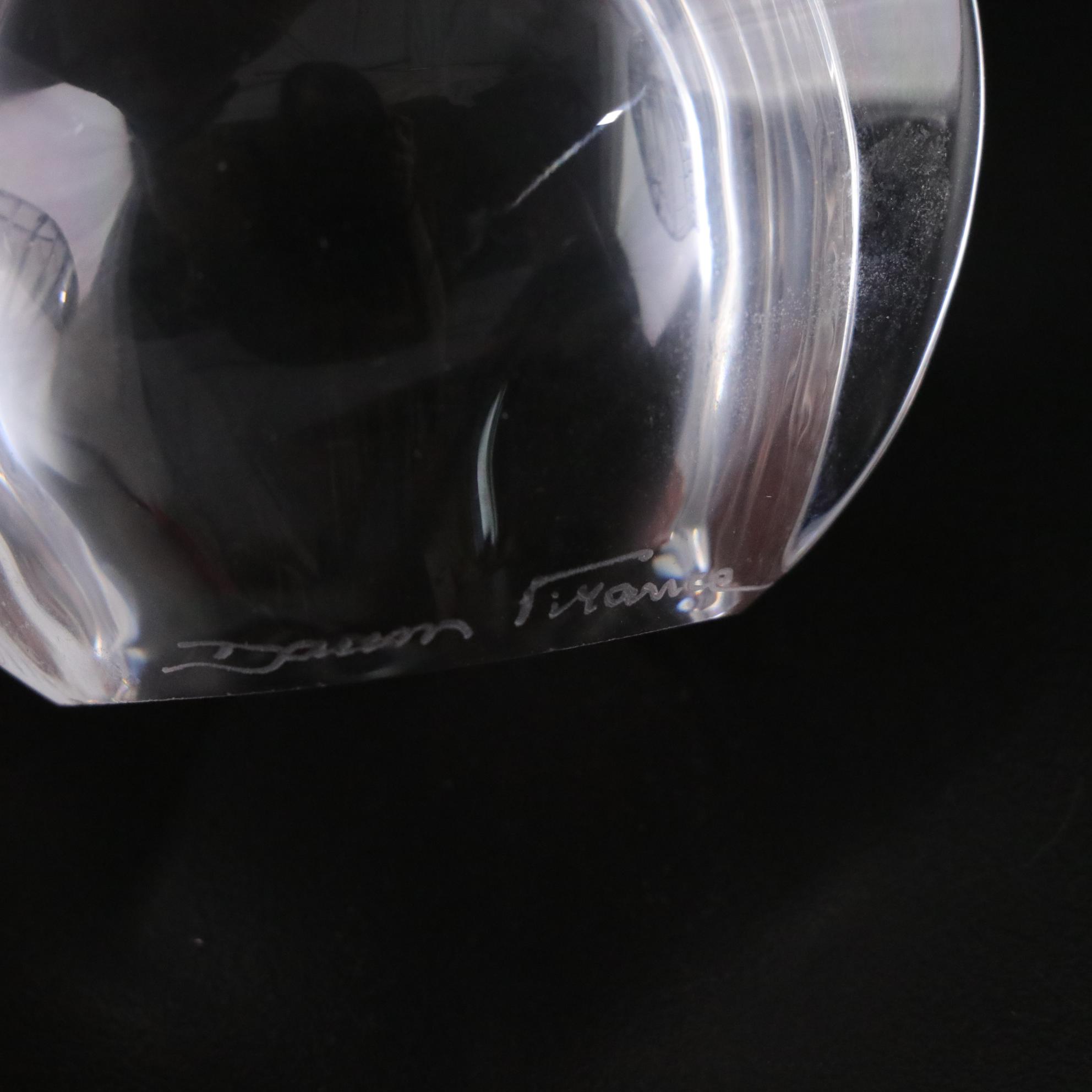 Cut Crystal Rose Bowl & Owl Figurine