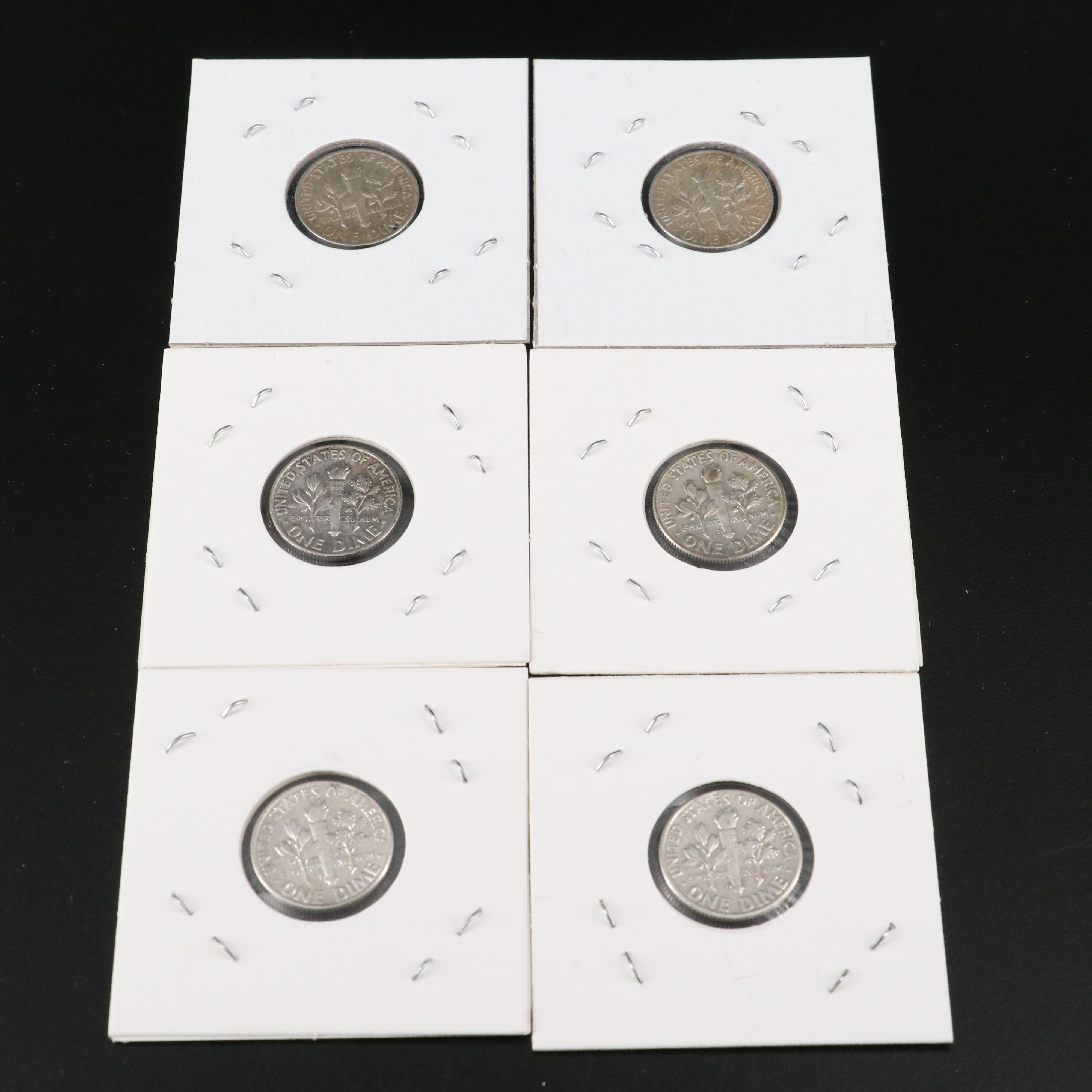 Forty-Five Silver U.S. Dimes, Mainly Roosevelt