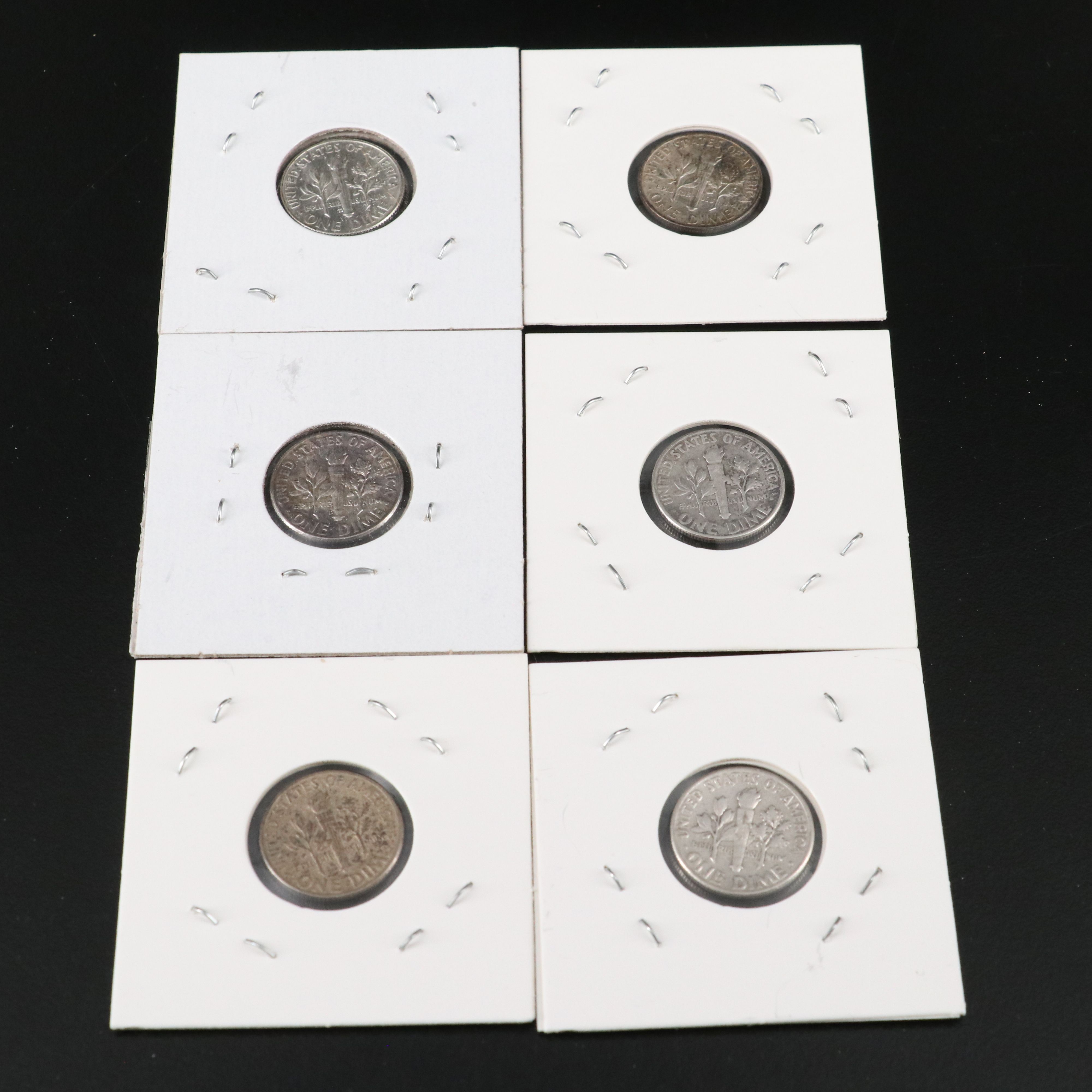 Forty-Five Silver U.S. Dimes, Mainly Roosevelt