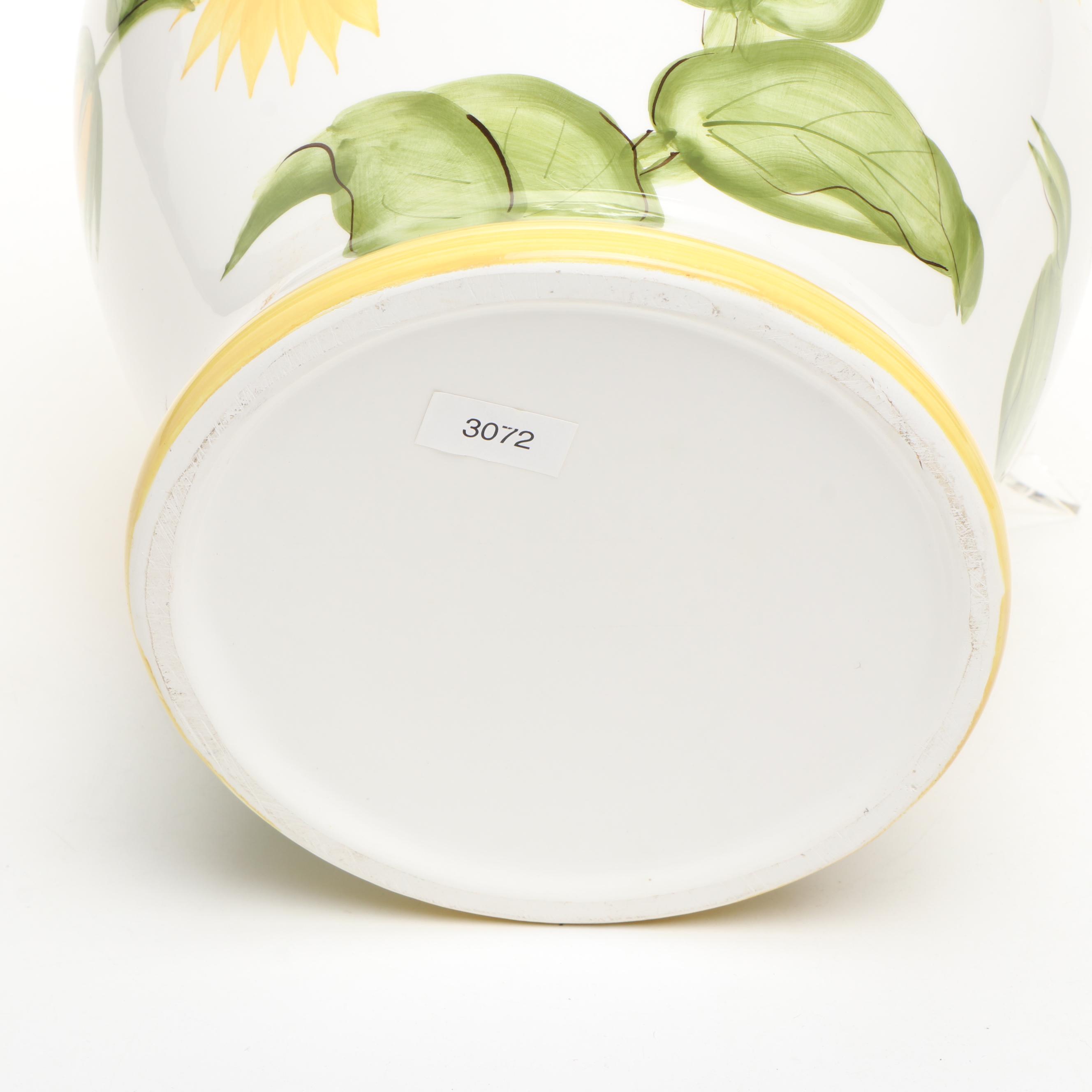 Italian Style Ceramic Biscotti and Other Lidded Jars