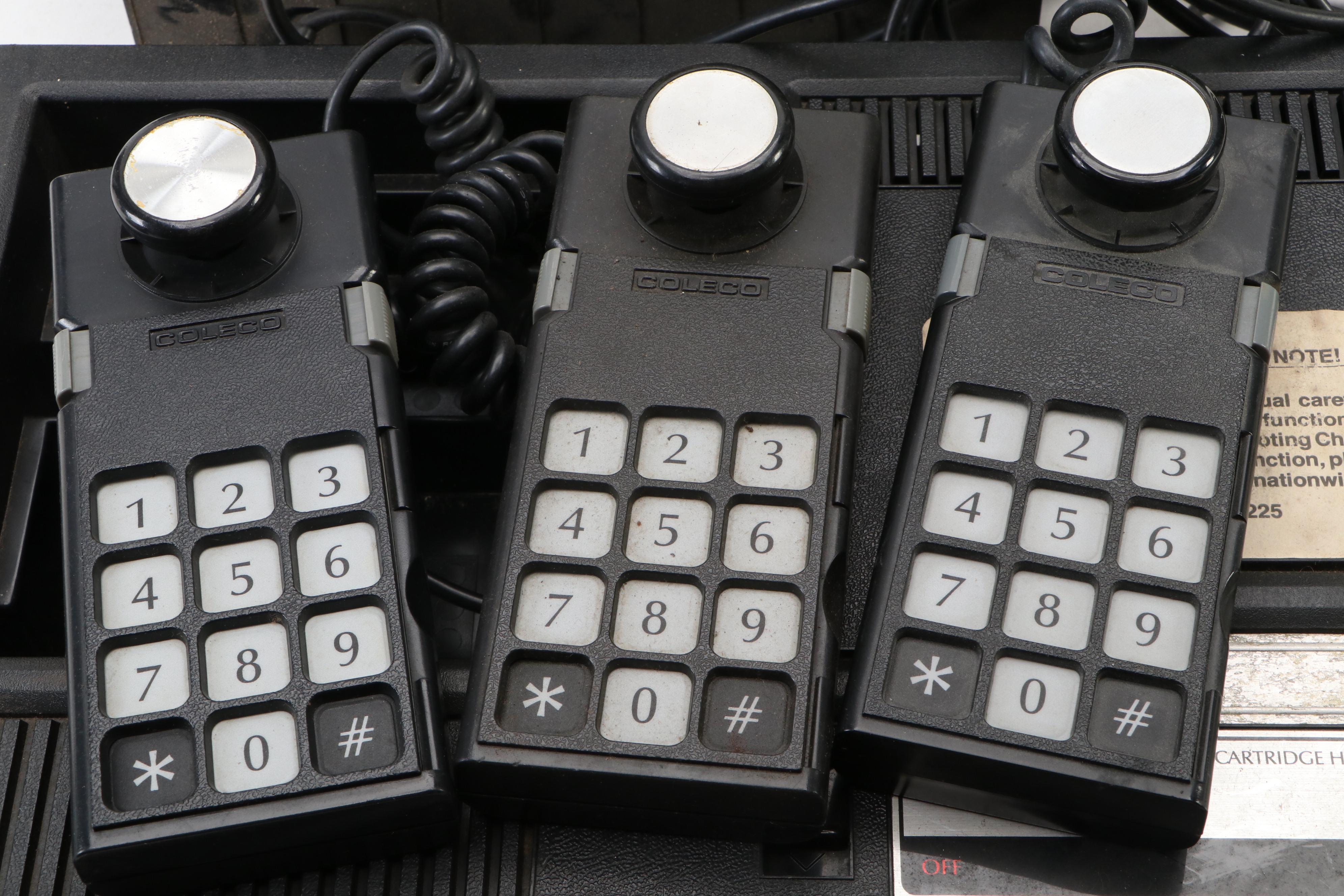 Coleco Vision Expansion Module #1 Video Game System, Controllers, Cartridges