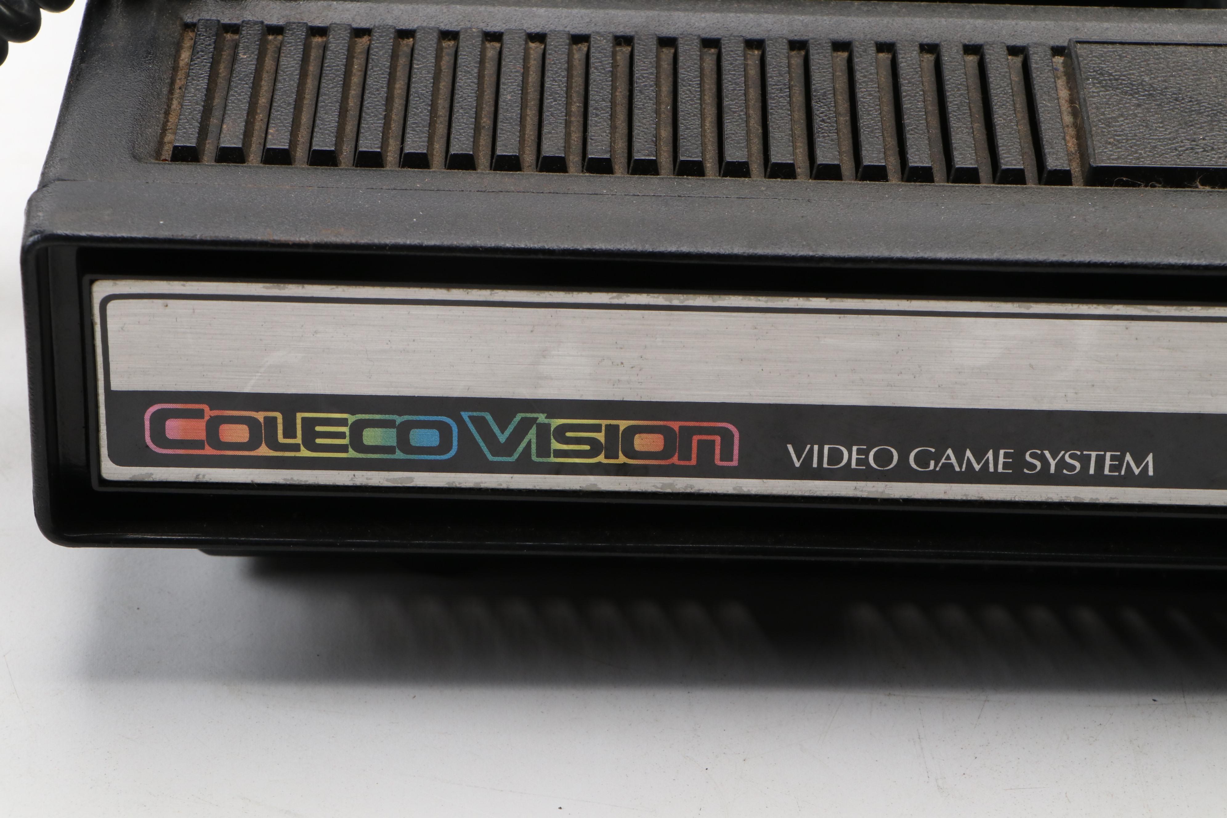 Coleco Vision Expansion Module #1 Video Game System, Controllers, Cartridges