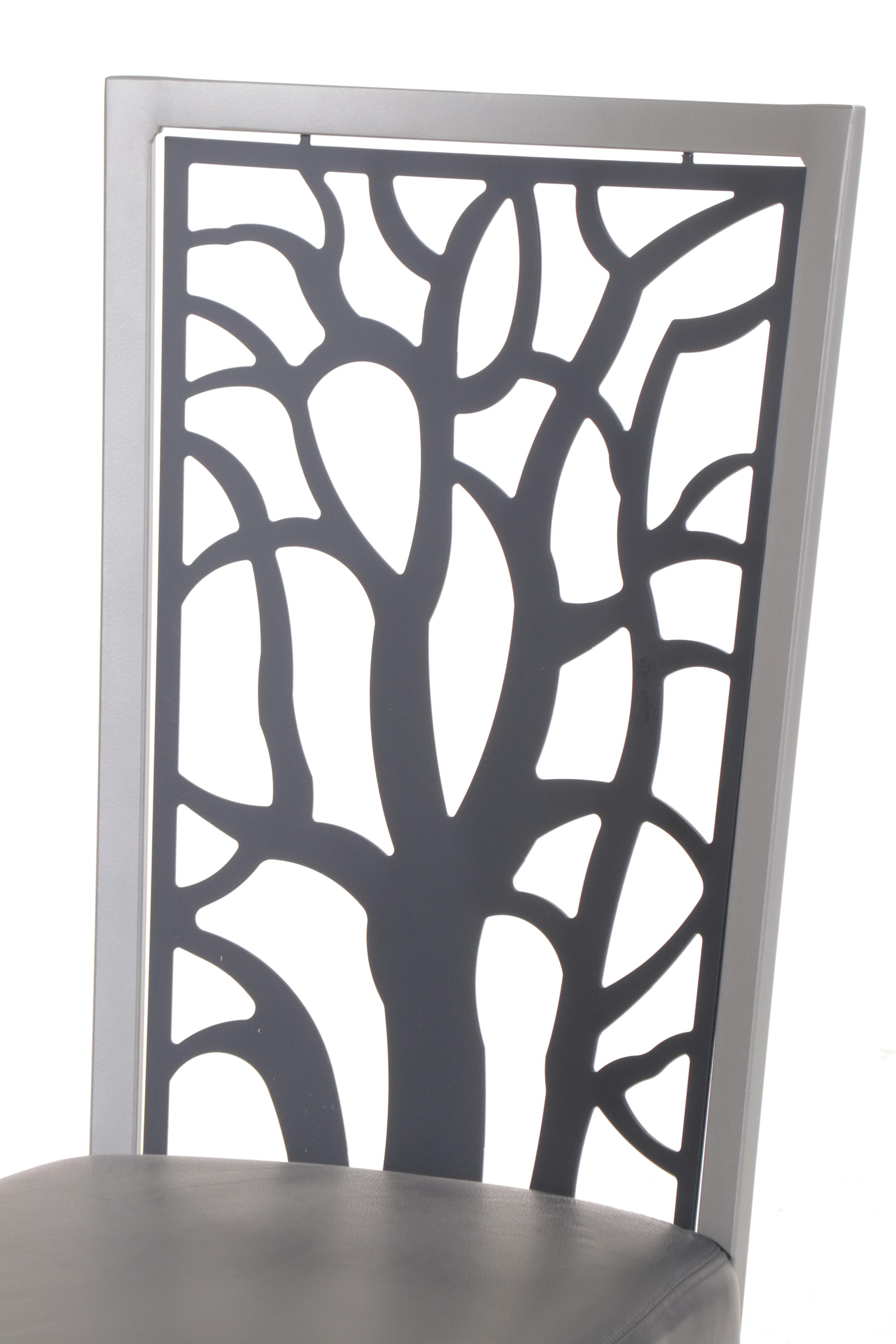 Johnston Casuals Furniture "Luca" Faux Leather and Metal Side Chair