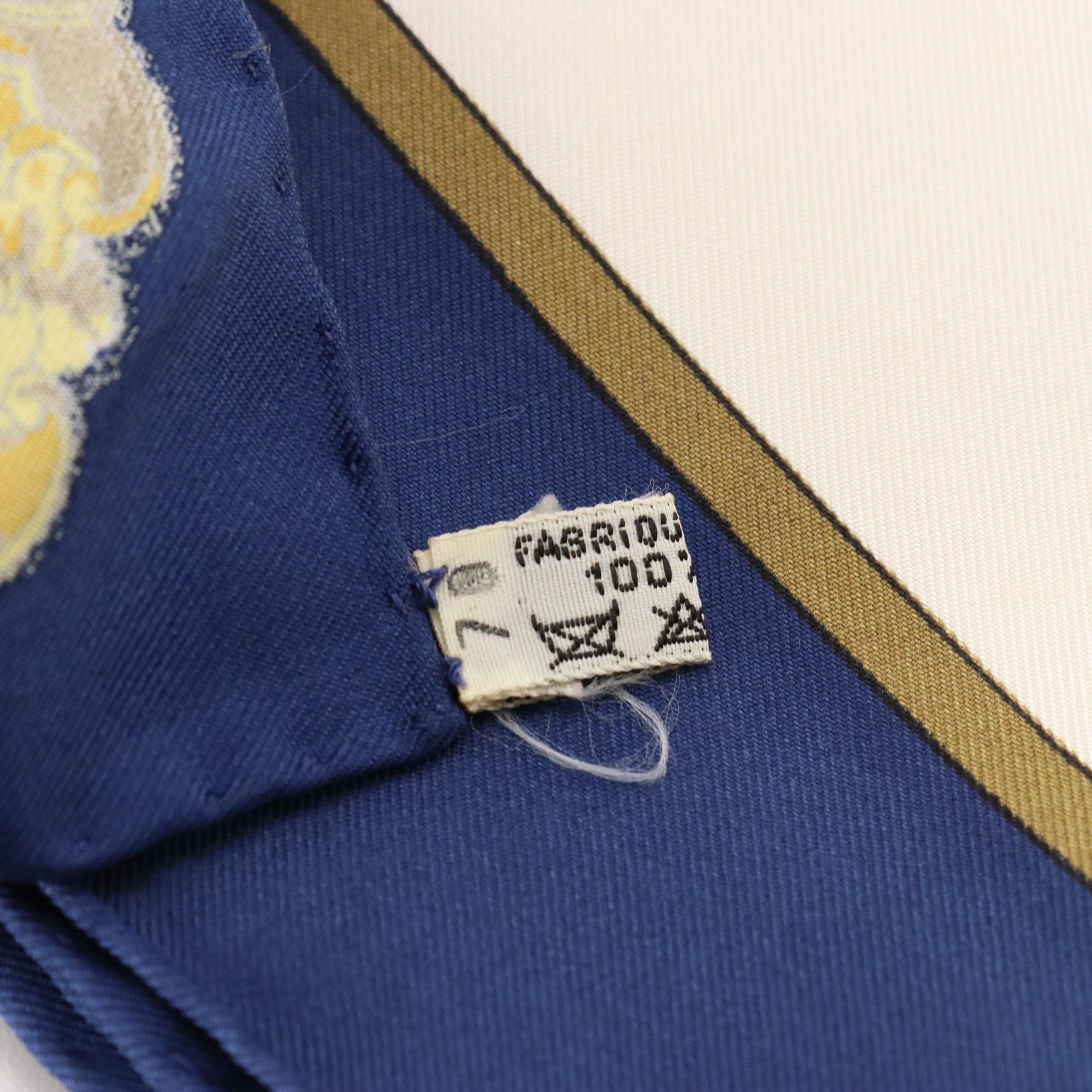 Hermès Early Issue "Les Clés" Scarf 90 in Silk Twill