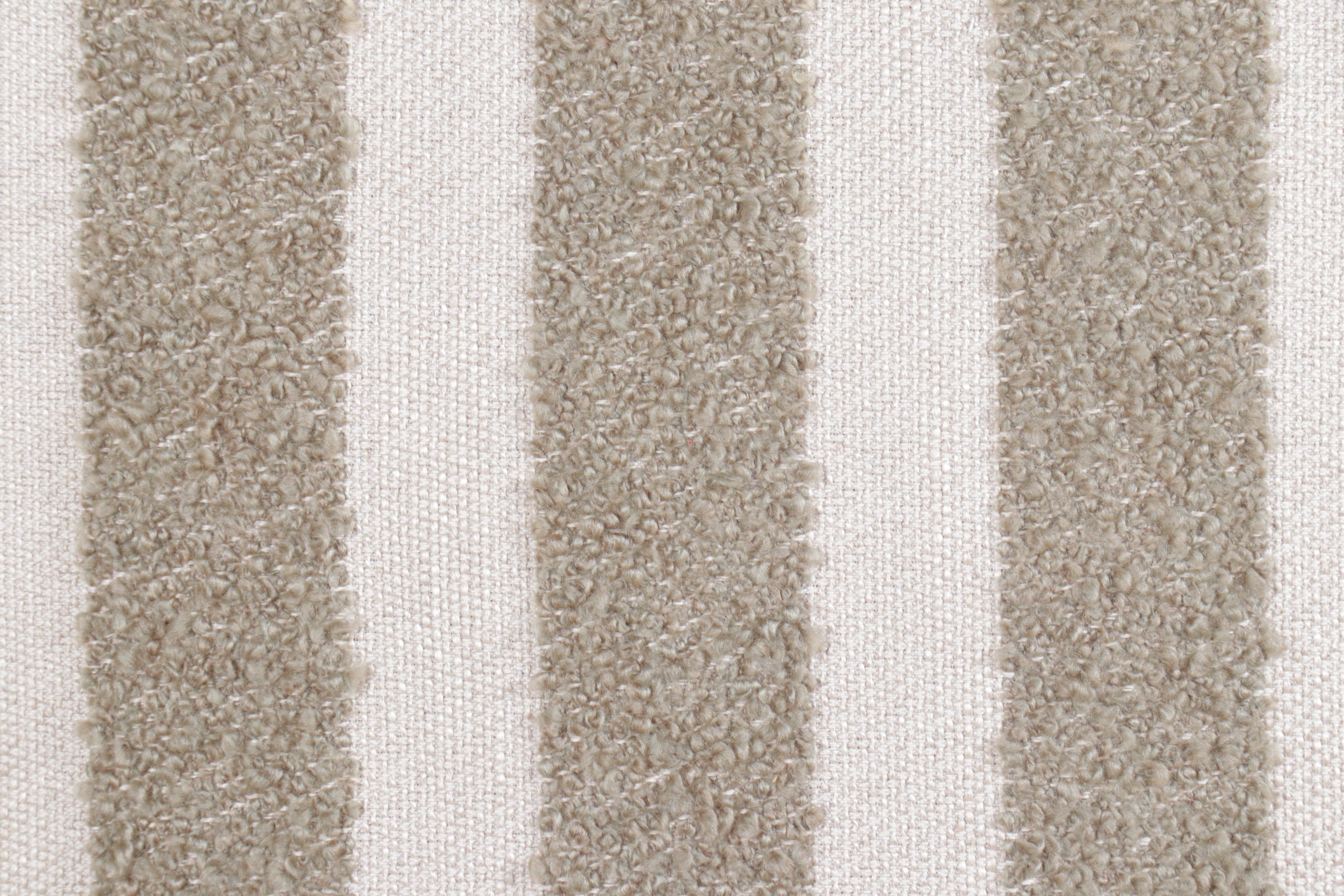 Vanguard Furniture Contemporary Bouclé Striped Fabric Upholstered Armchair