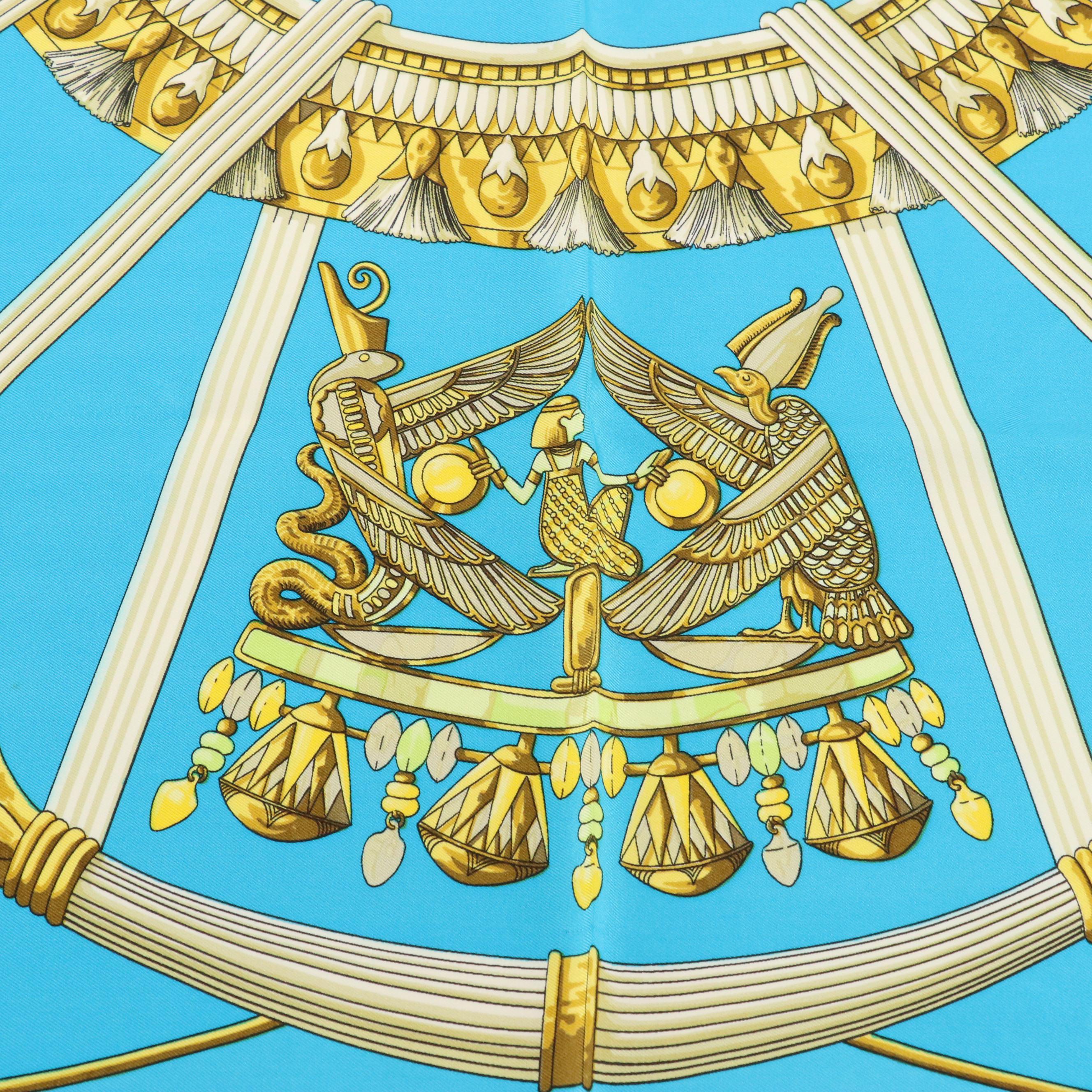 Hermès Early Issue "Egypte" Scarf 90 in Silk Twill