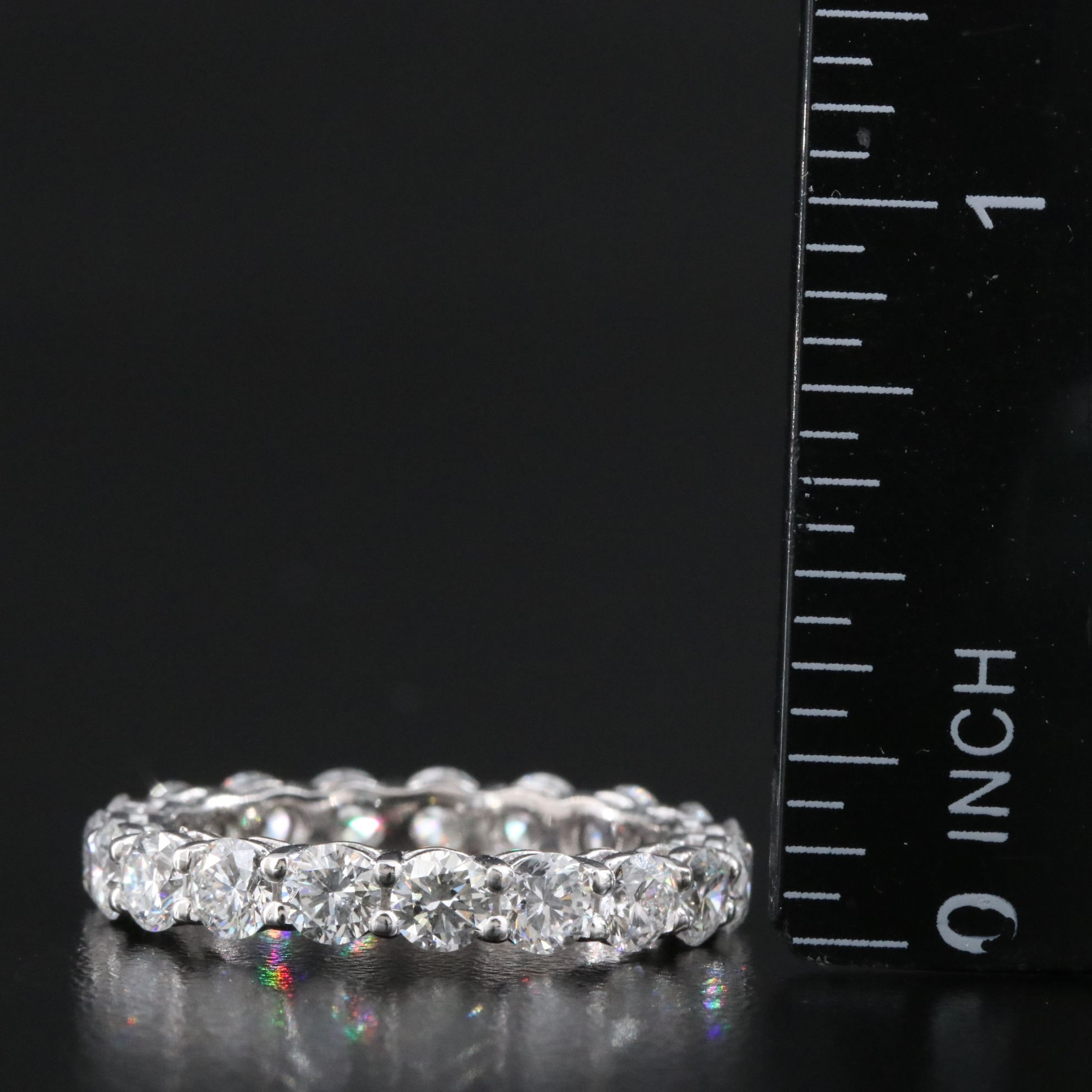 18K 3.19 CTW Lab Grown Diamond Eternity Band with IGI Jewelry Report