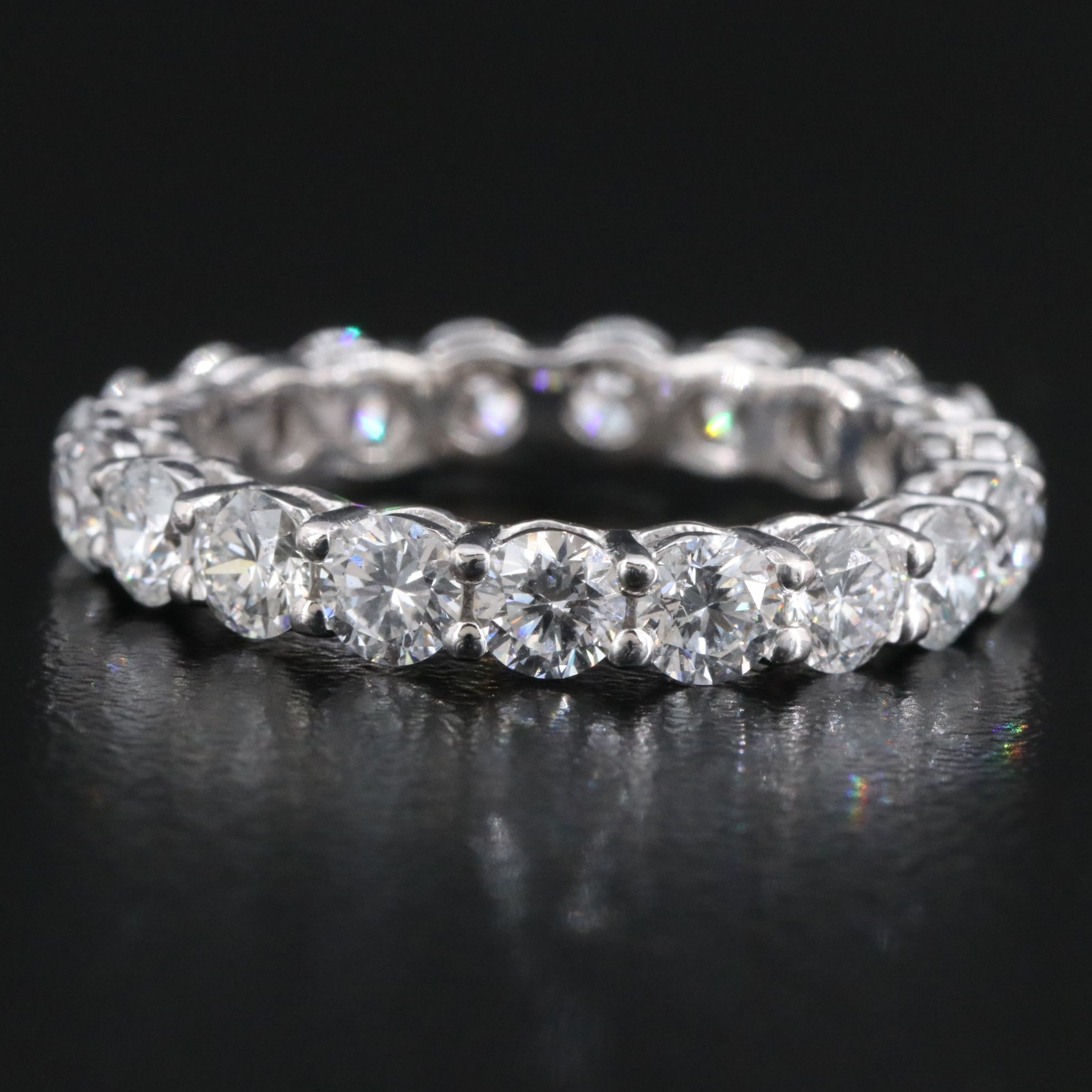 18K 3.19 CTW Lab Grown Diamond Eternity Band with IGI Jewelry Report