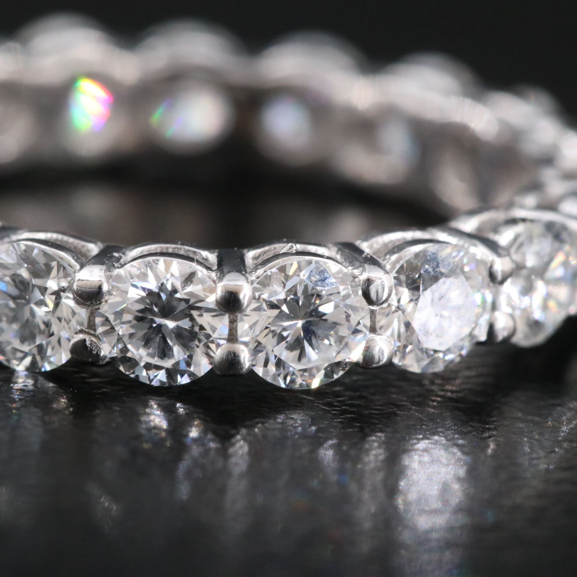 18K 3.19 CTW Lab Grown Diamond Eternity Band with IGI Jewelry Report
