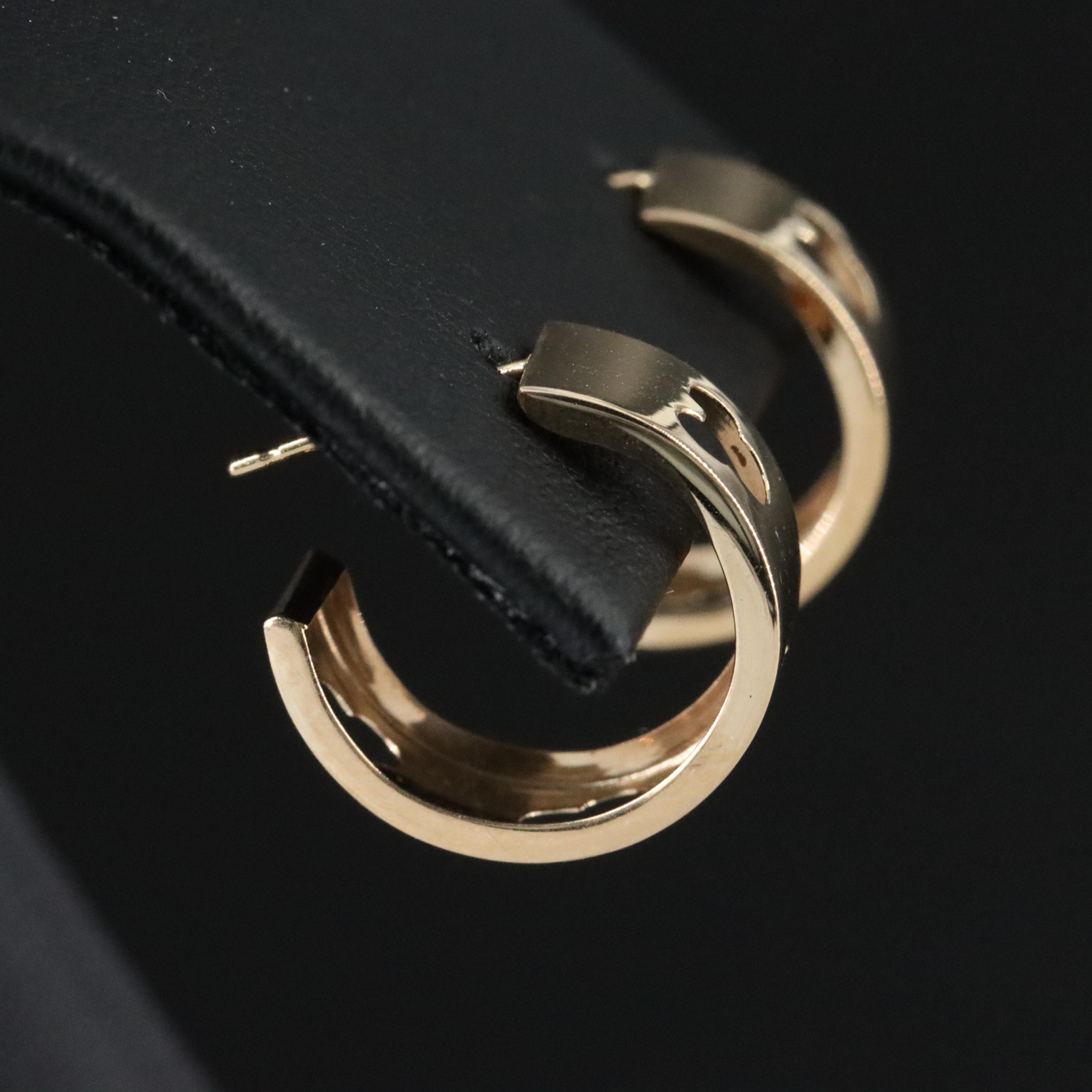 Disney 14K Mickey Mouse Half Hoops