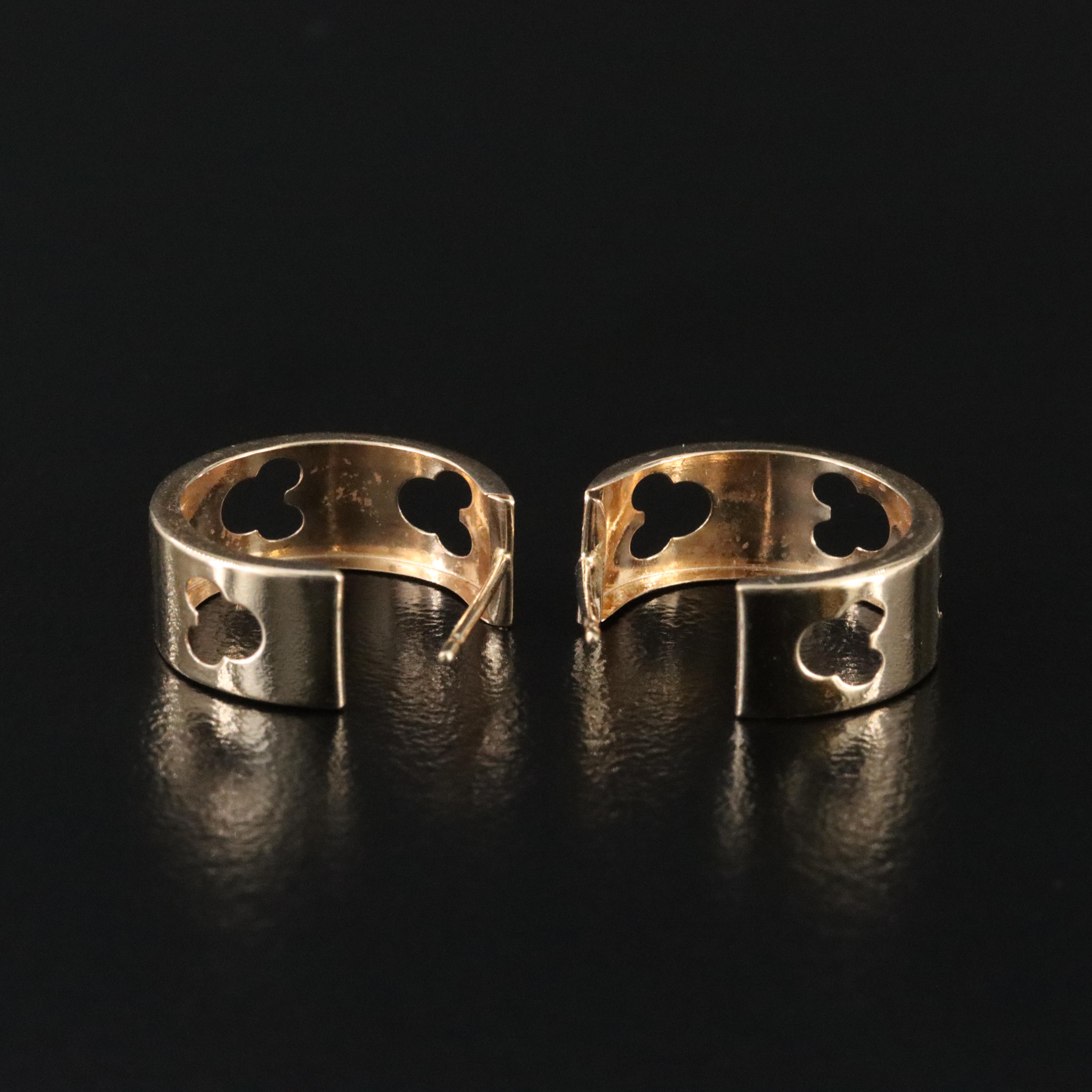 Disney 14K Mickey Mouse Half Hoops