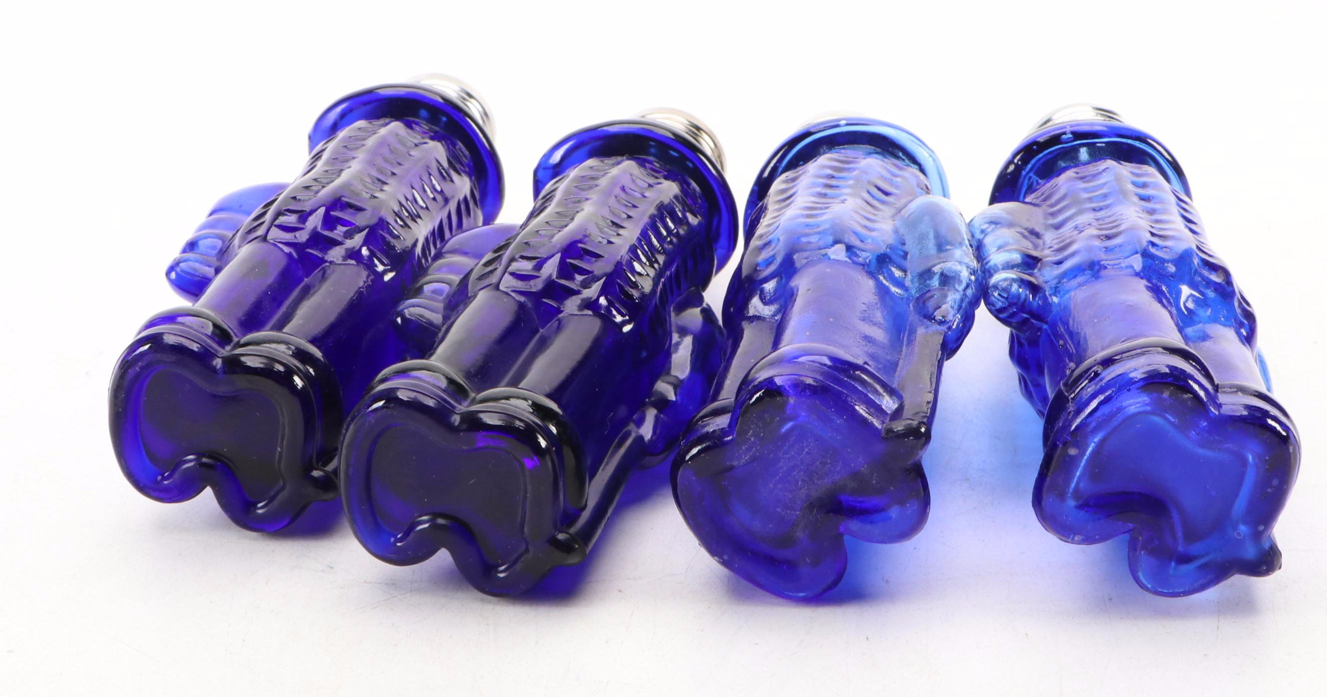 Vintage Planters Peanuts Cobalt Glass Jar with Mr. Peanut Shakers