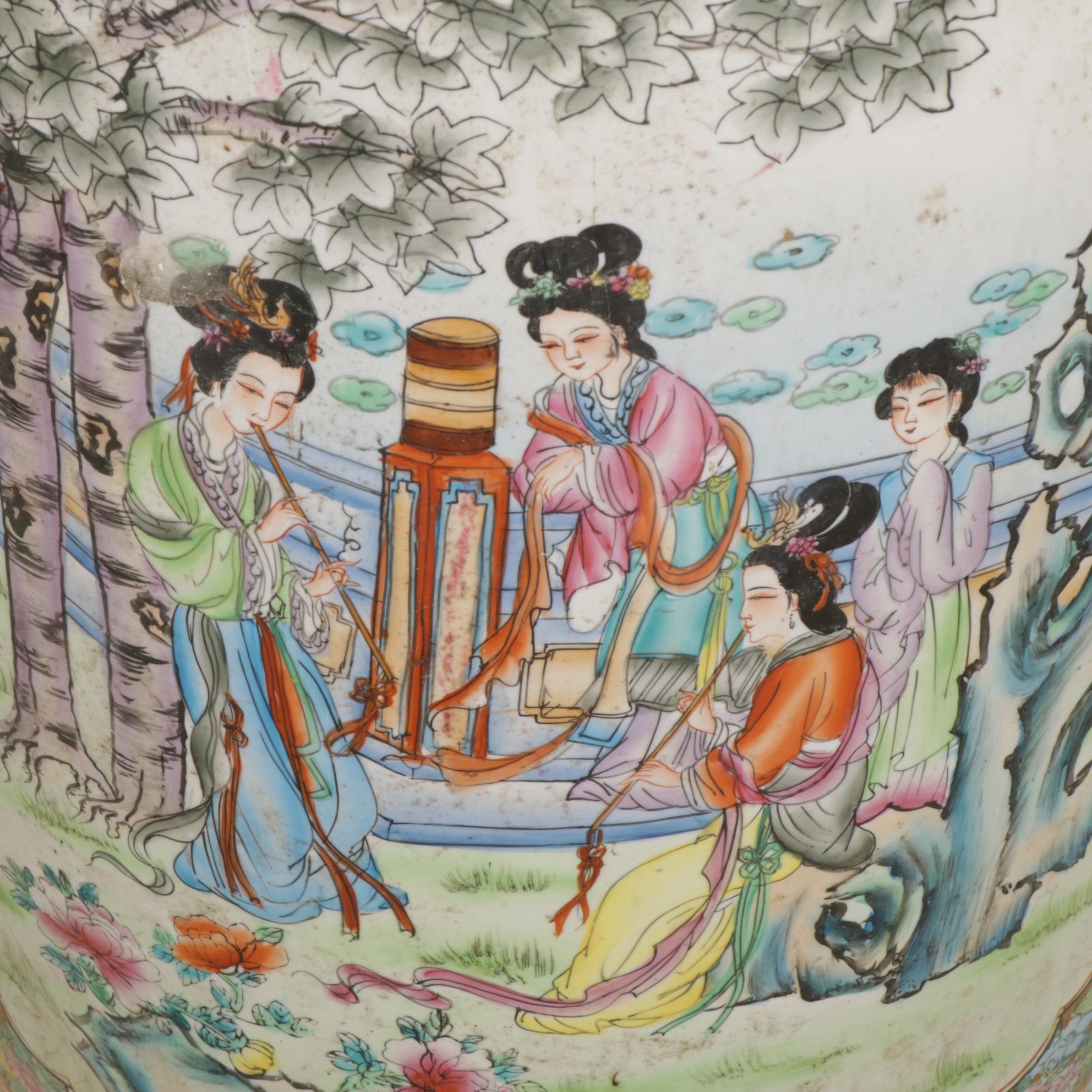 Chinese Ceramic Floor Vase, 20th Century