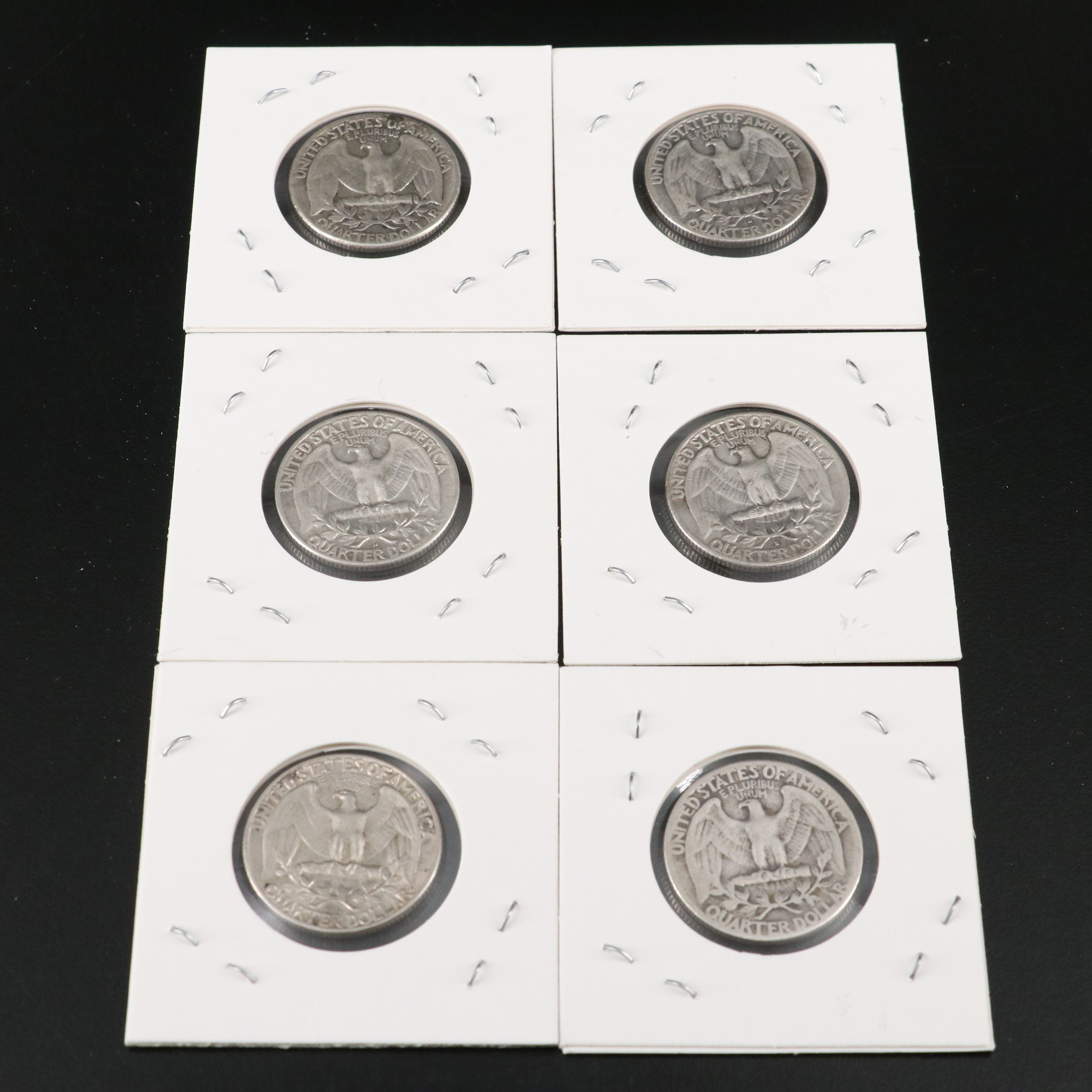 Thirty-Two U.S. Silver Quarters and Twelve Buffalo Nickels