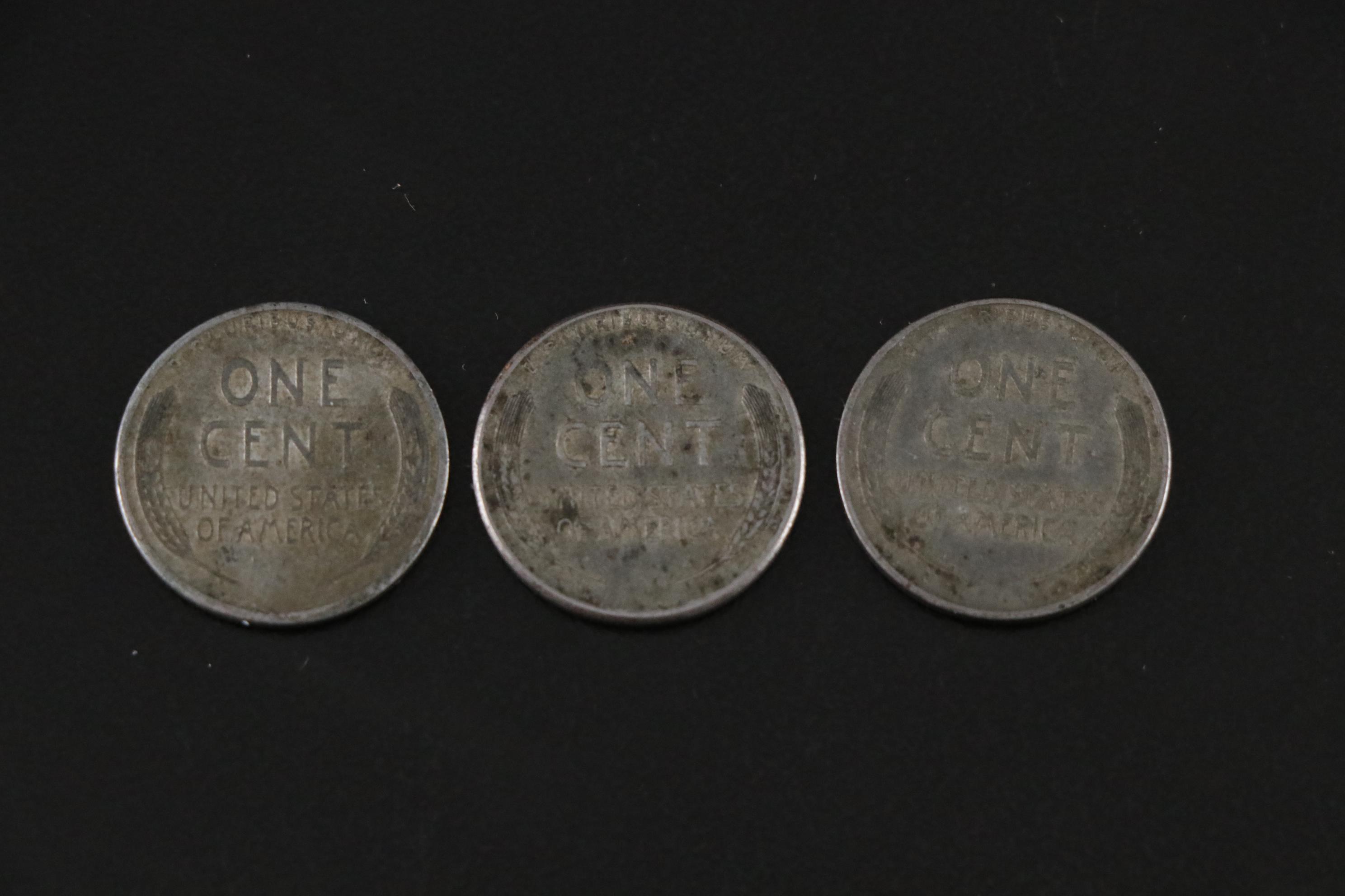 Three Peace Dollars, One 1964 Kennedy Half Dollar, and Other US Coins