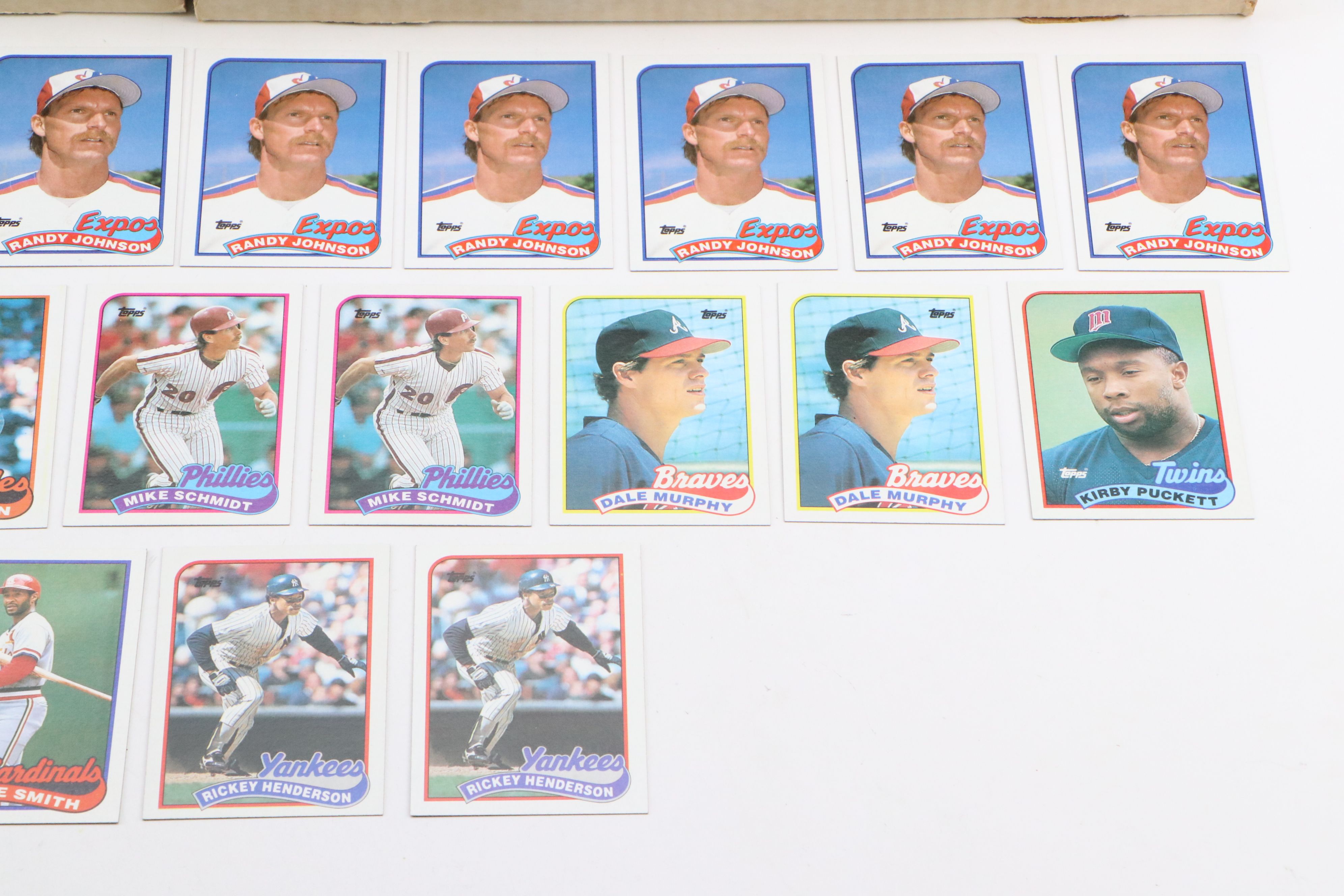 1989 Topps Baseball Cards Featuring Randy Johnson Rookie and More