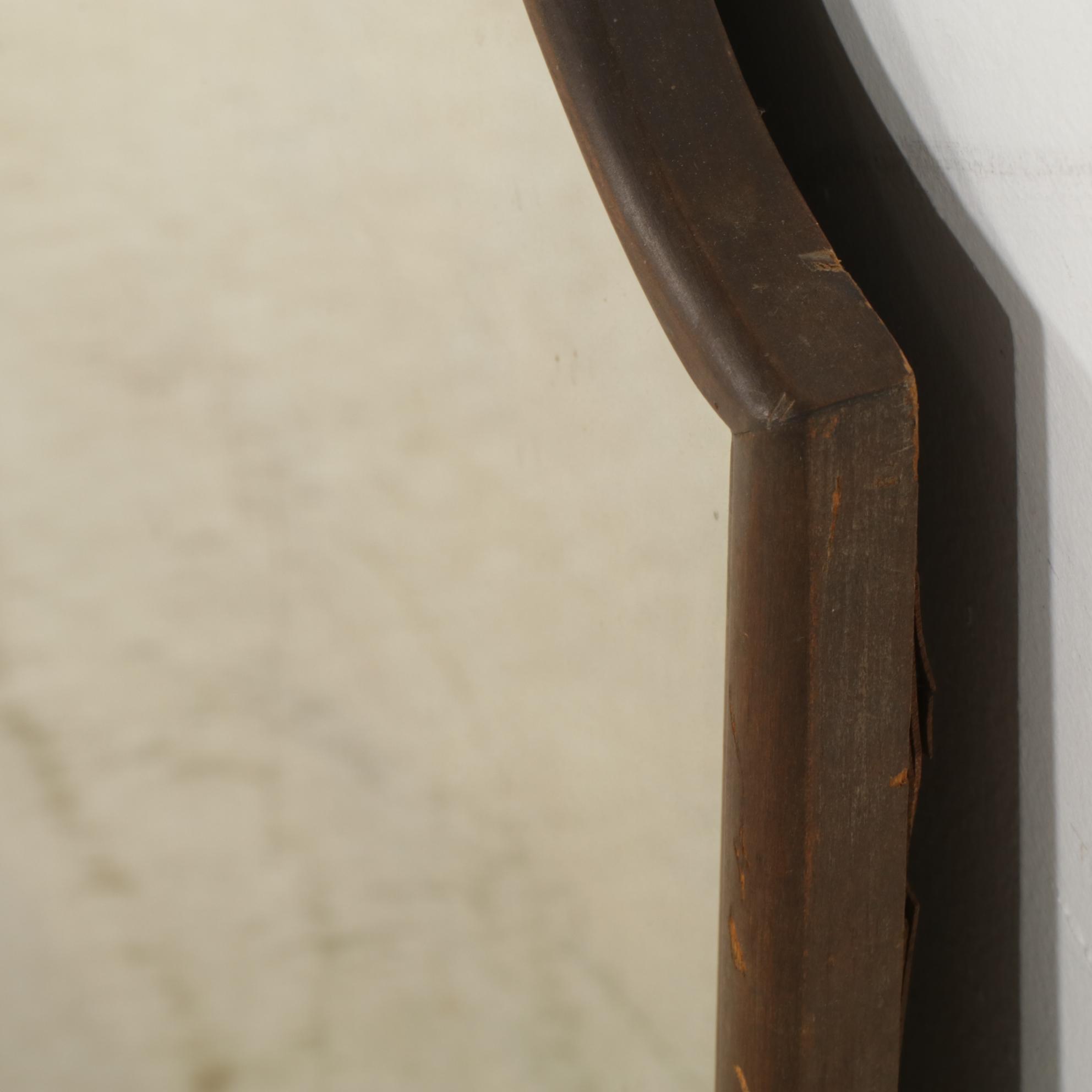 Walnut Arched-Top Wall Mirror, Early to Mid  20th Century