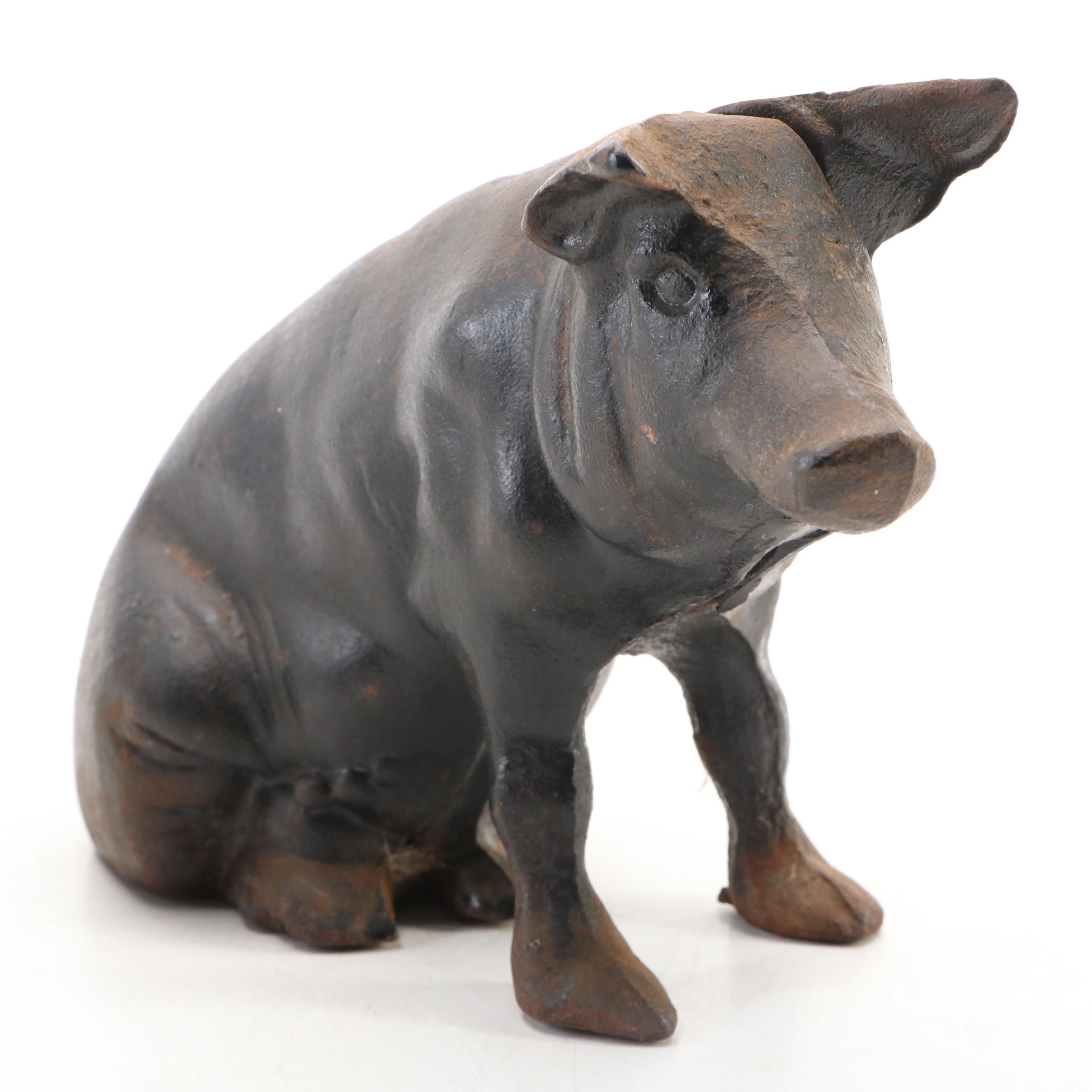 Cast Iron Piggy Bank, 20th Century