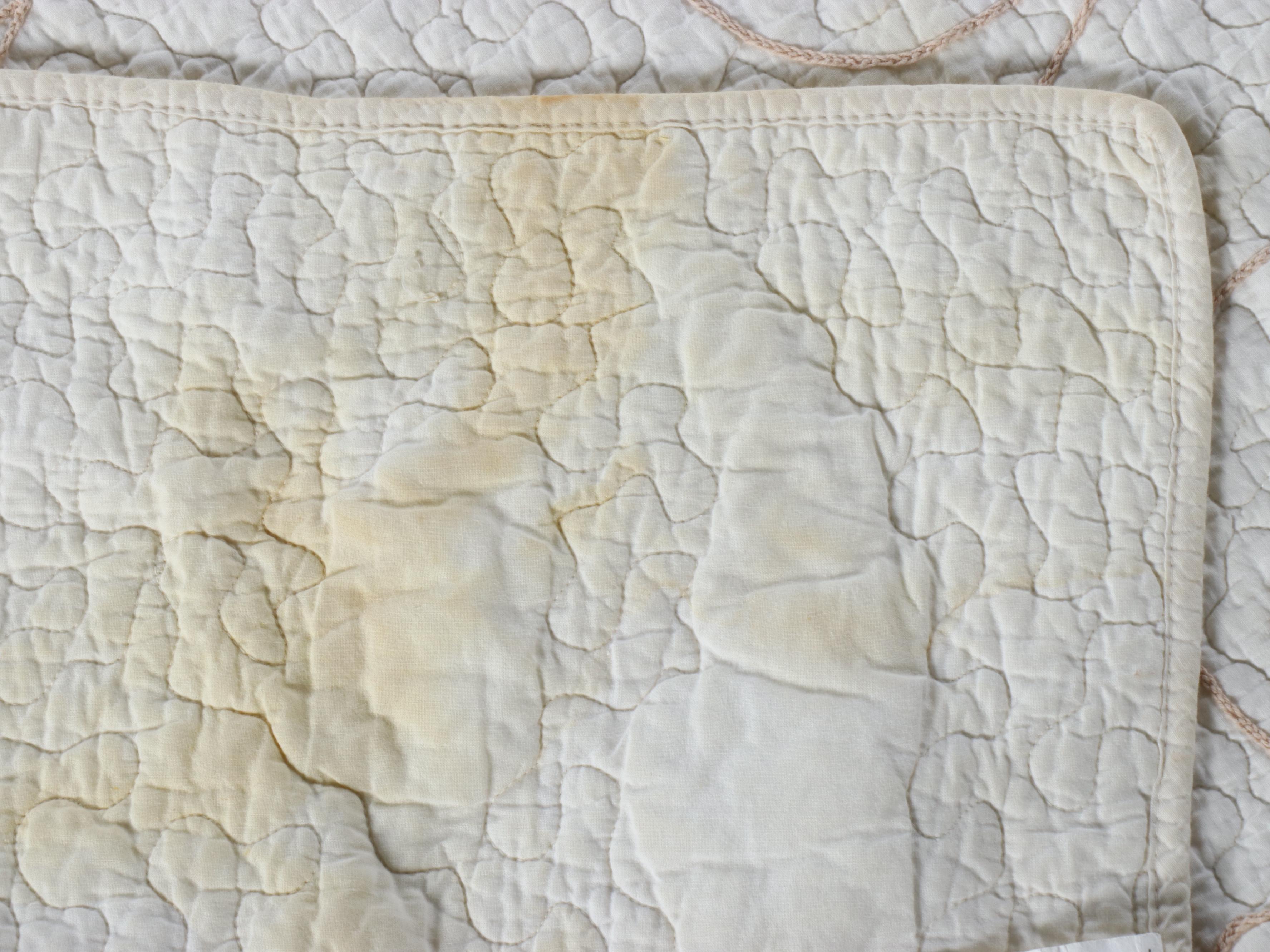 Two JC Penney Home Collection Embroidered Cotton Twin Size Bedspreads