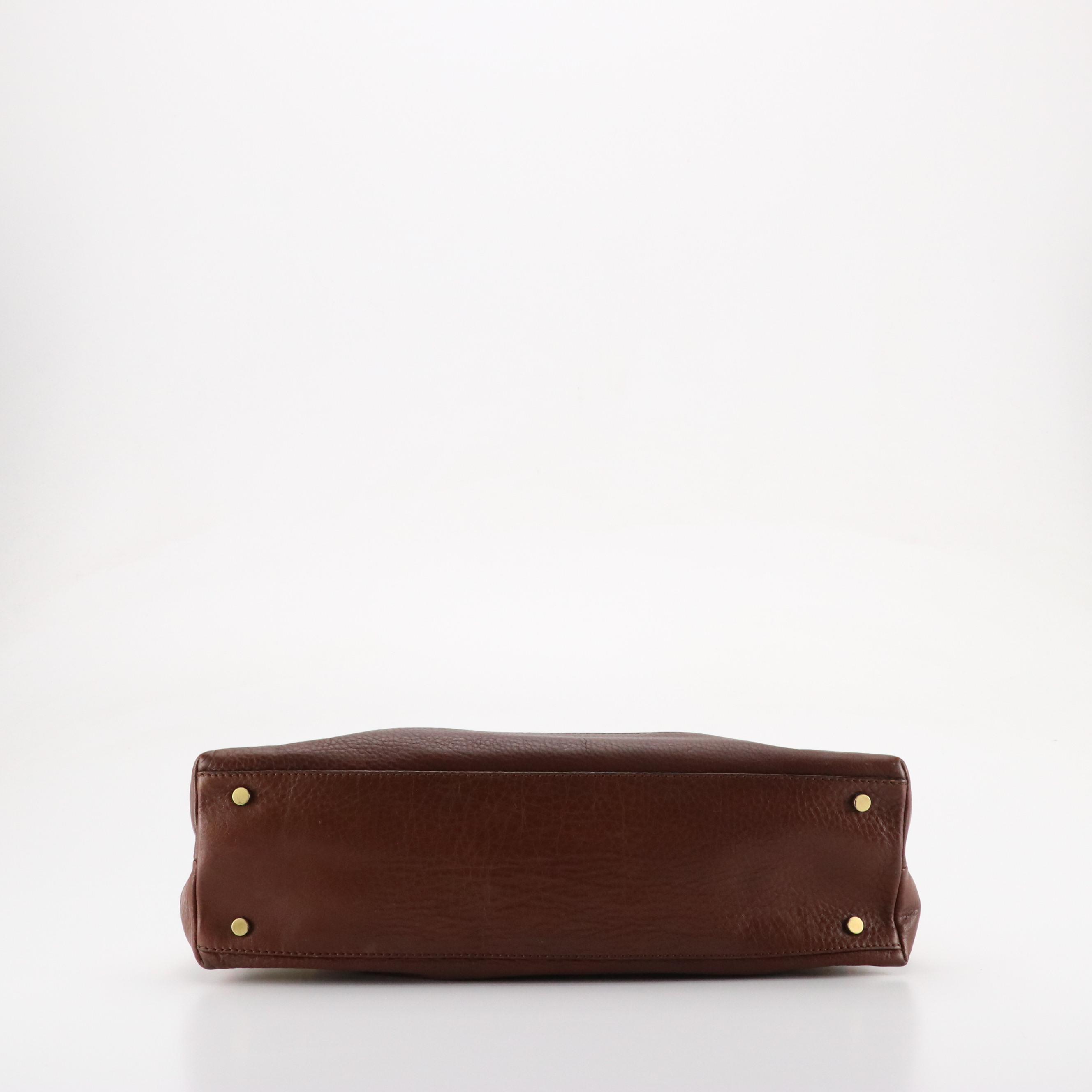 Burberry Multicolored Wool Tweed and Brown Leather Trim Handbag Tote