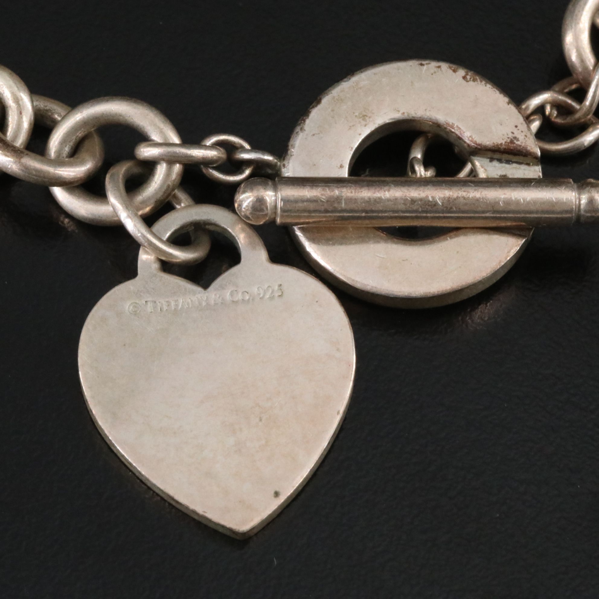 Tiffany & Co. Sterling Heart Tag Toggle Necklace