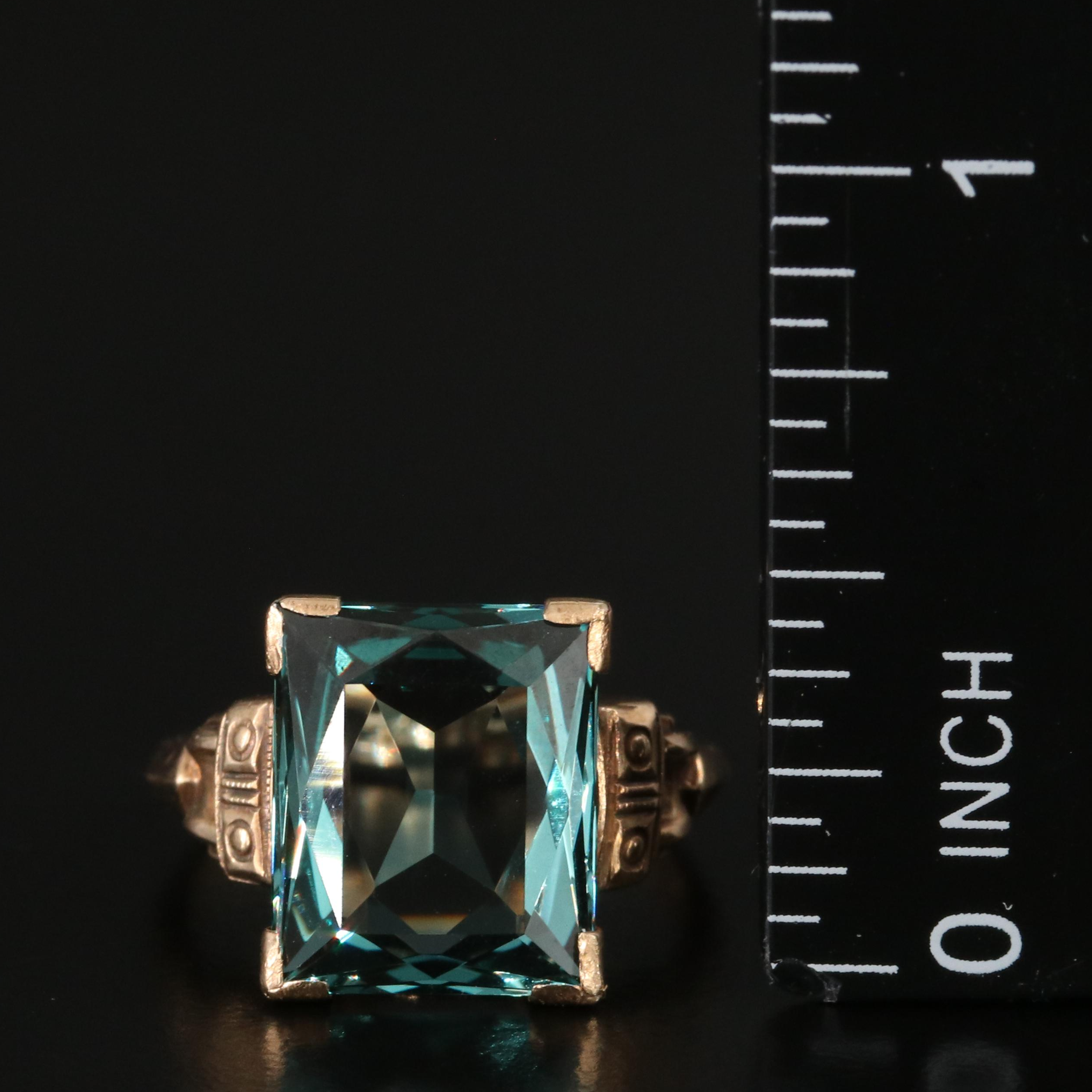 Antique 10K Rose Gold Spinel Ring