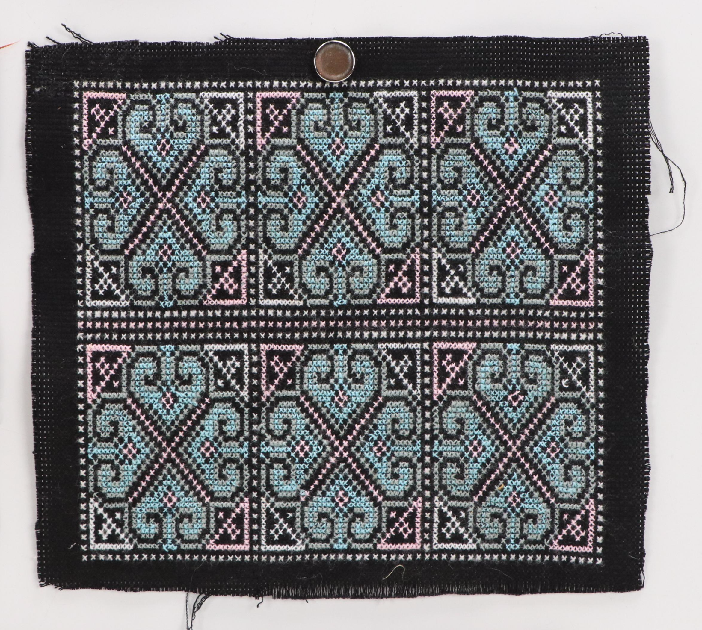 Embroidered Textiles and Dianne Dennis Photomechanical Print "African Rhythms"