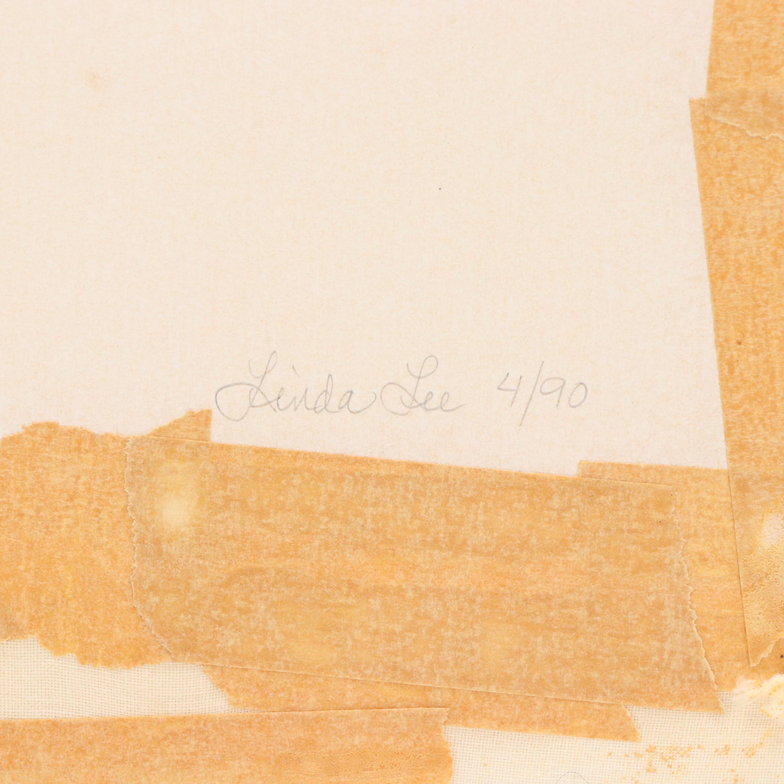 Embroidered Textiles and Dianne Dennis Photomechanical Print "African Rhythms"