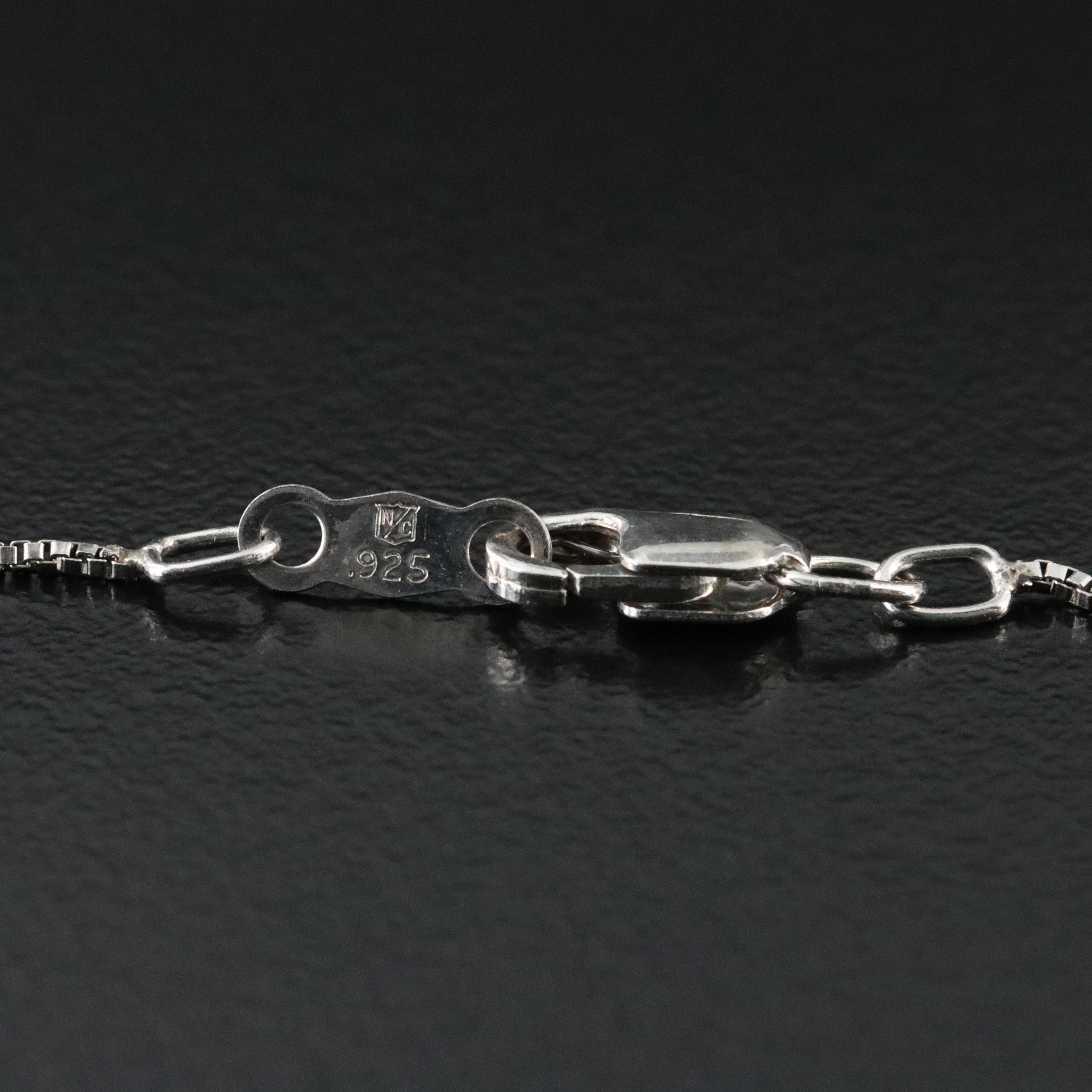 Sterling Cubic Zirconia Heart Drop Pendant Necklace