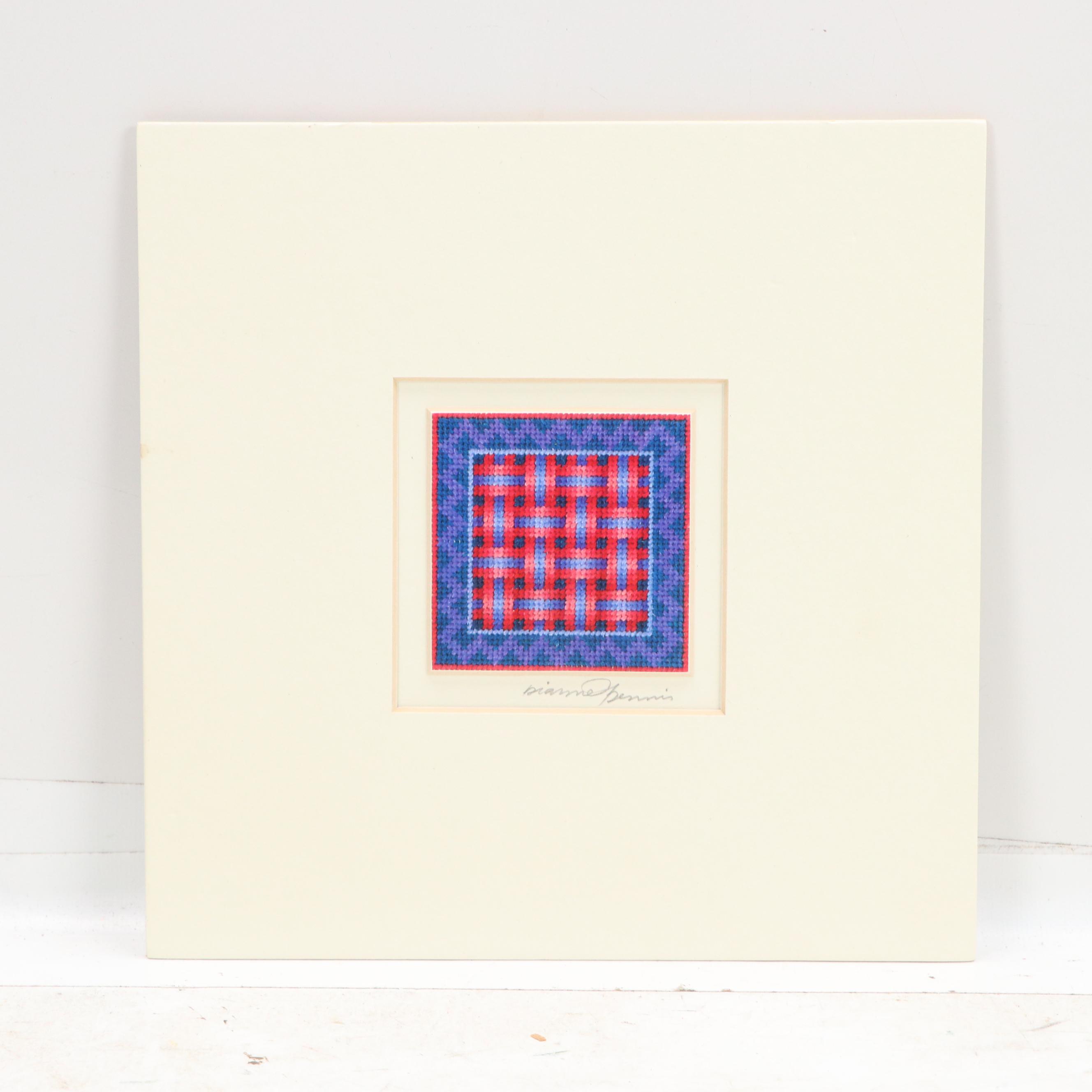 Dianne Dennis Photomechanical Print from "Woven Series," 1995, and Woven Panel