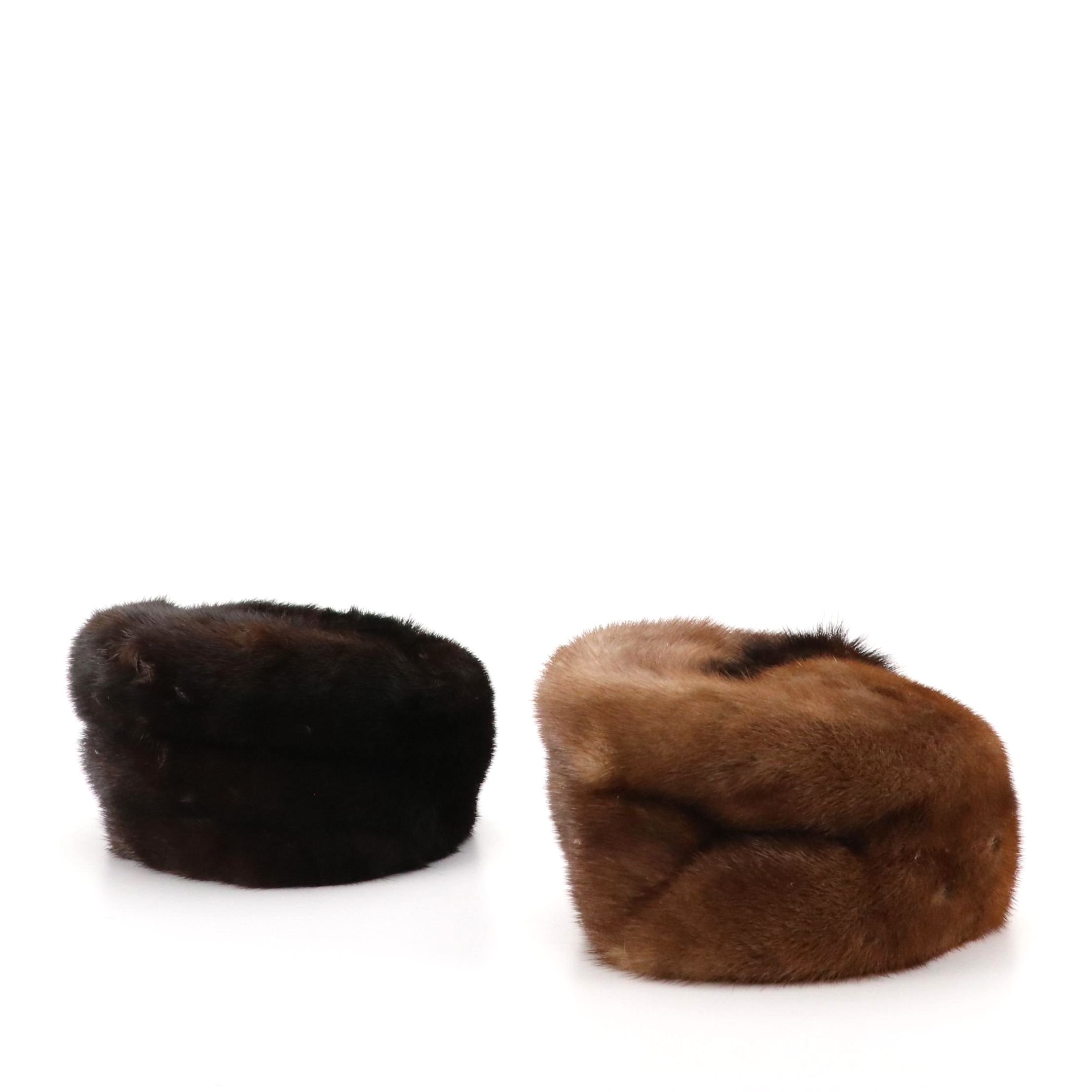 Forhat and Other Vintage Mink Fur Pillbox Hats