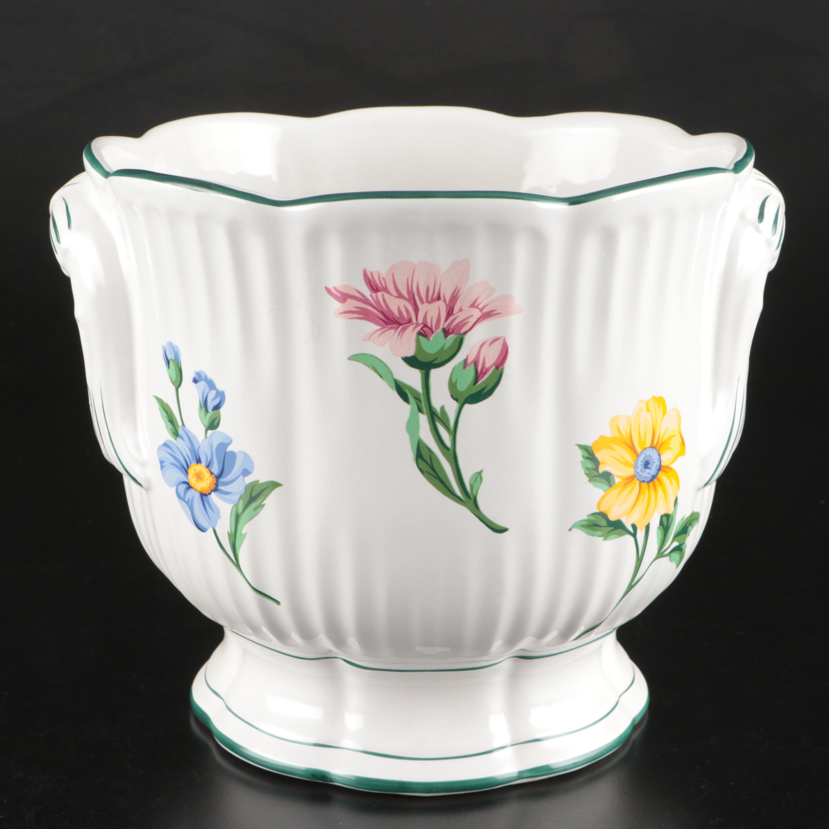 Tiffany & Co. "Sintra" Ceramic Handled Cachepot and Vase