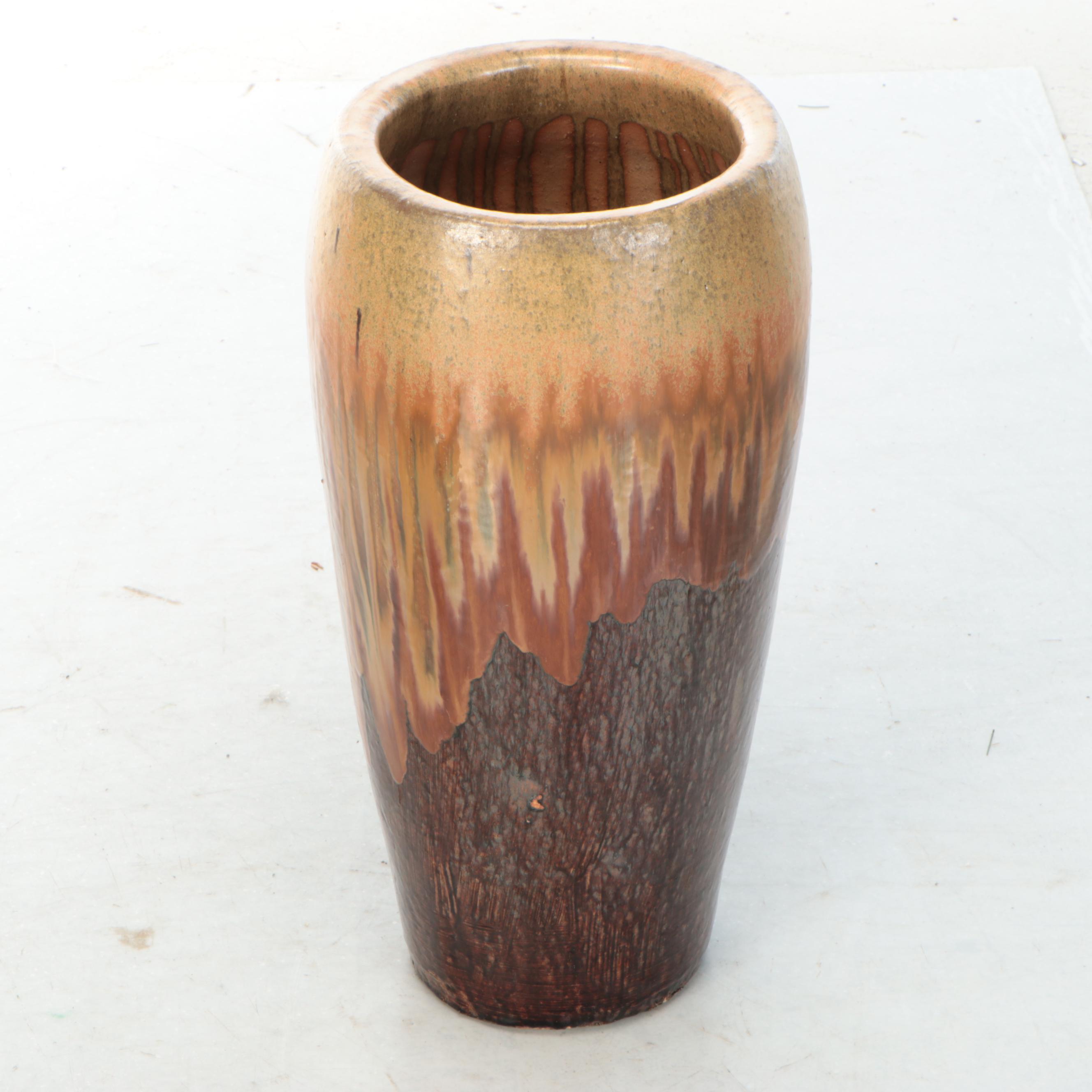 Salt Glazed Stoneware Vase with Celadon Glaze Ceramic Water Fountain